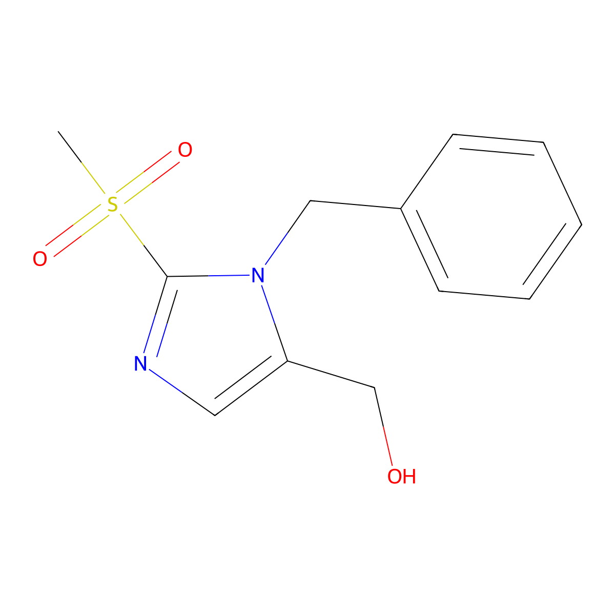 (1-Benzyl-2-methanesulfonyl-1H-imidazol-5-yl)methanol molecular structure, CAS 478049-29-5
