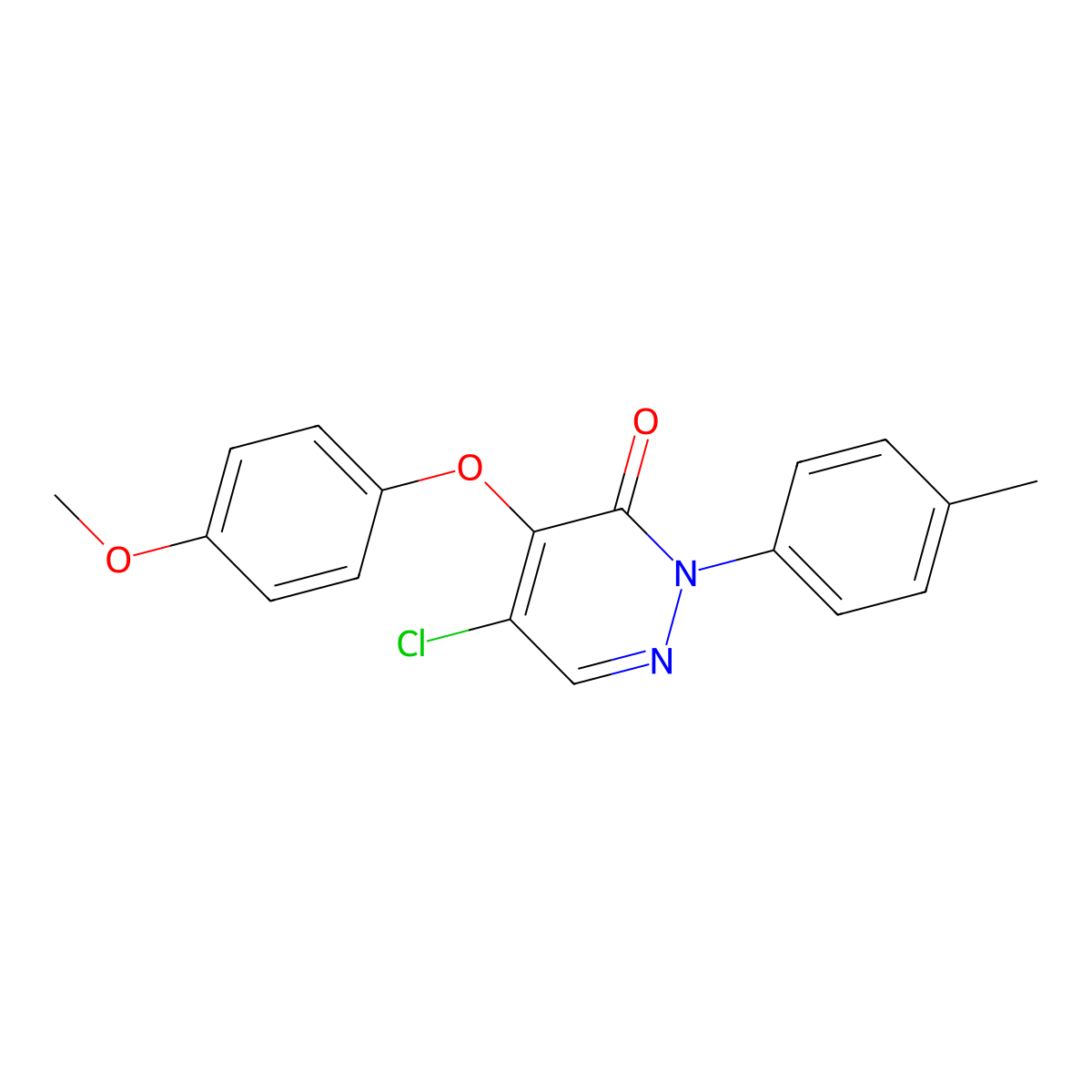 5-chloro-4-(4-methoxyphenoxy)-2-(4-methylphenyl)-3(2H)-pyridazinone molecular structure, CAS 478049-32-0