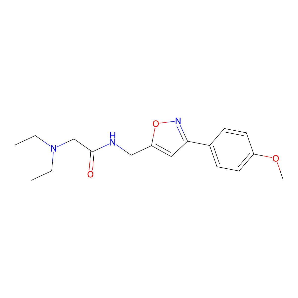 2-(diethylamino)-N-{[3-(4-methoxyphenyl)-5-isoxazolyl]methyl}acetamide molecular structure, CAS 478049-40-0