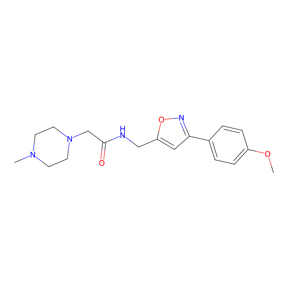 N-{[3-(4-methoxyphenyl)-5-isoxazolyl]methyl}-2-(4-methylpiperazino)acetamide molecular structure, CAS 478049-41-1