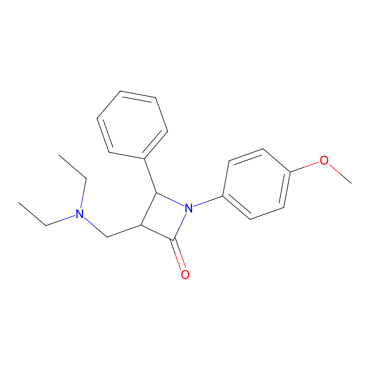 3-[(Diethylamino)methyl]-1-(4-methoxyphenyl)-4-phenyl-2-azetanone molecular structure, CAS 478049-90-0