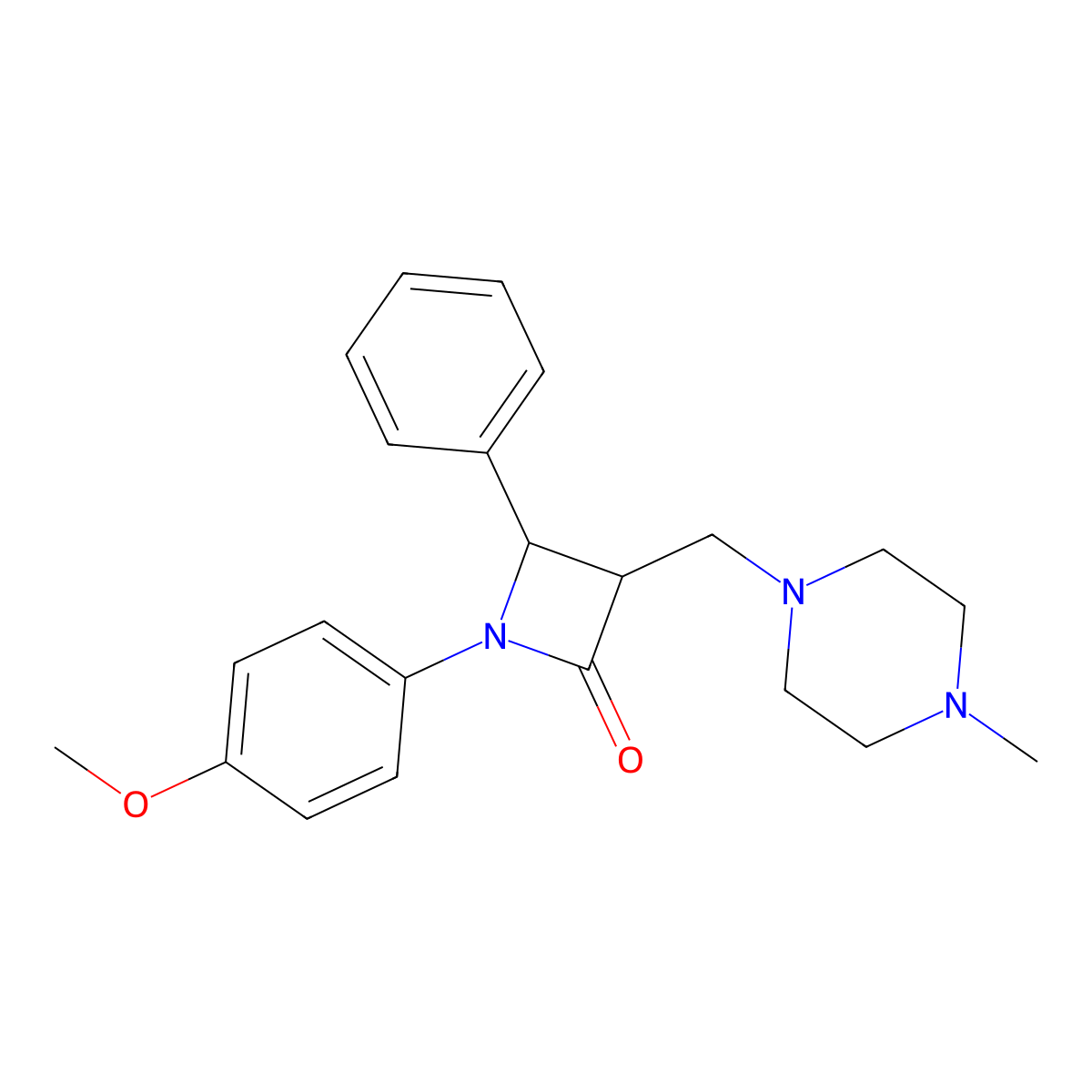1-(4-Methoxyphenyl)-3-[(4-methylpiperazin-1-yl)methyl]-4-phenylazetidin-2-one molecular structure, CAS 478049-91-1
