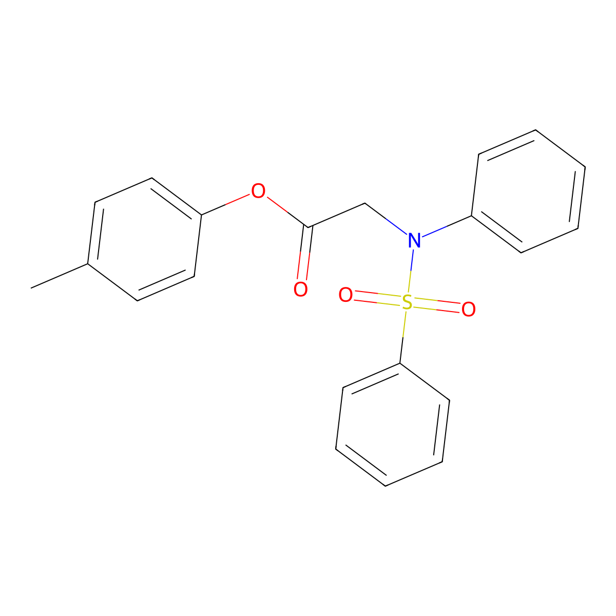 4-Methylphenyl 2-[(phenylsulfonyl)anilino]acetate molecular structure, CAS 478050-05-4