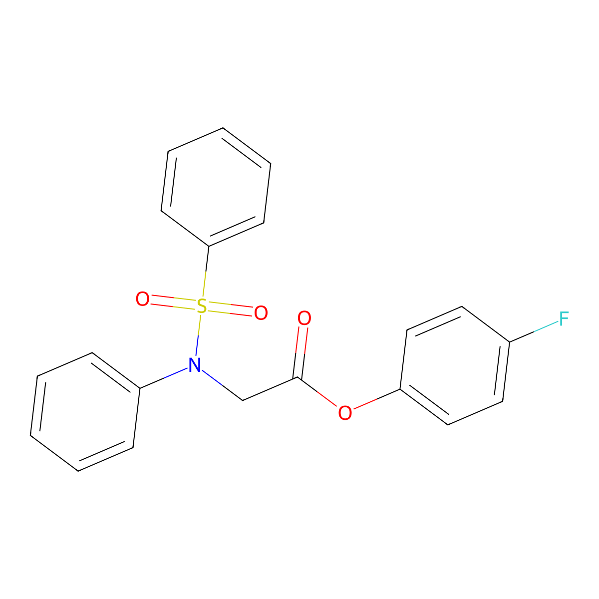 4-Fluorophenyl 2-[(phenylsulfonyl)anilino]acetate molecular structure, CAS 478050-06-5