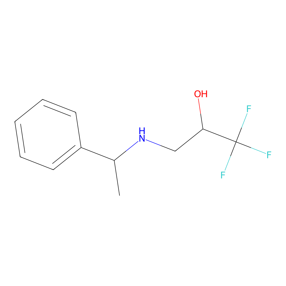 1,1,1-Trifluoro-3-[(1-phenylethyl)amino]propan-2-ol molecular structure, CAS 478050-21-4