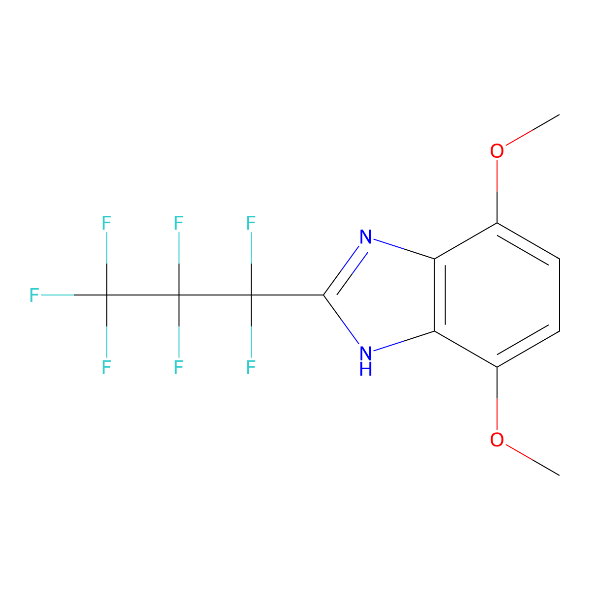 2-(1,1,2,2,3,3,3-heptafluoropropyl)-4,7-dimethoxy-1H-1,3-benzimidazole molecular structure, CAS 478050-26-9