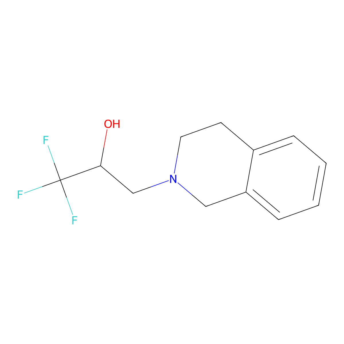 1,1,1-Trifluoro-3-(1,2,3,4-tetrahydroisoquinolin-2-yl)propan-2-ol molecular structure, CAS 478050-27-0