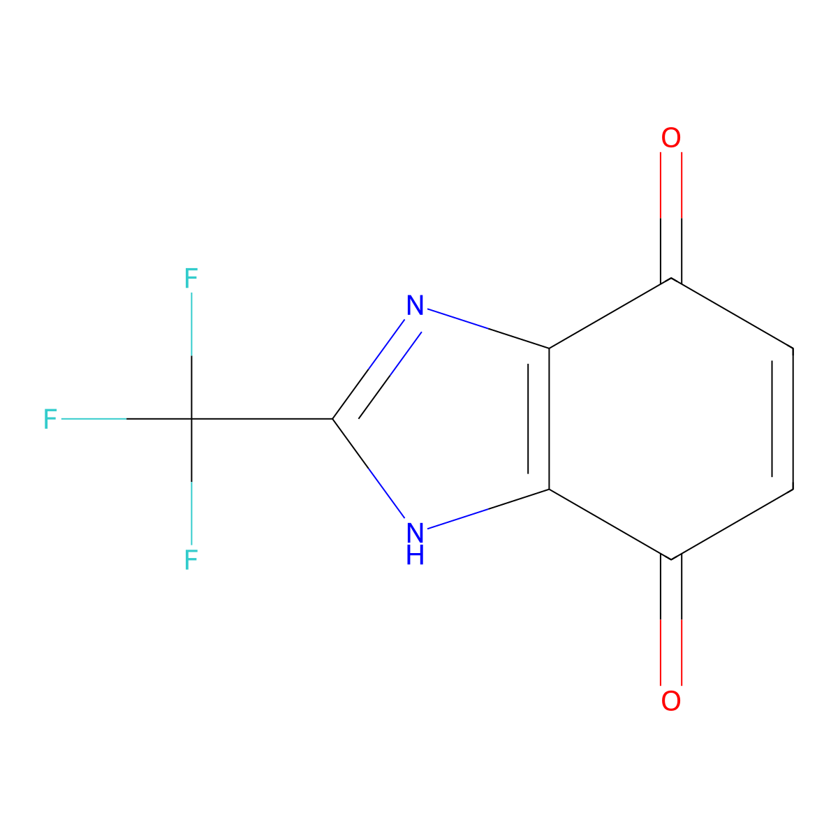 2-(trifluoromethyl)-1H-1,3-benzimidazole-4,7-dione molecular structure, CAS 478050-30-5