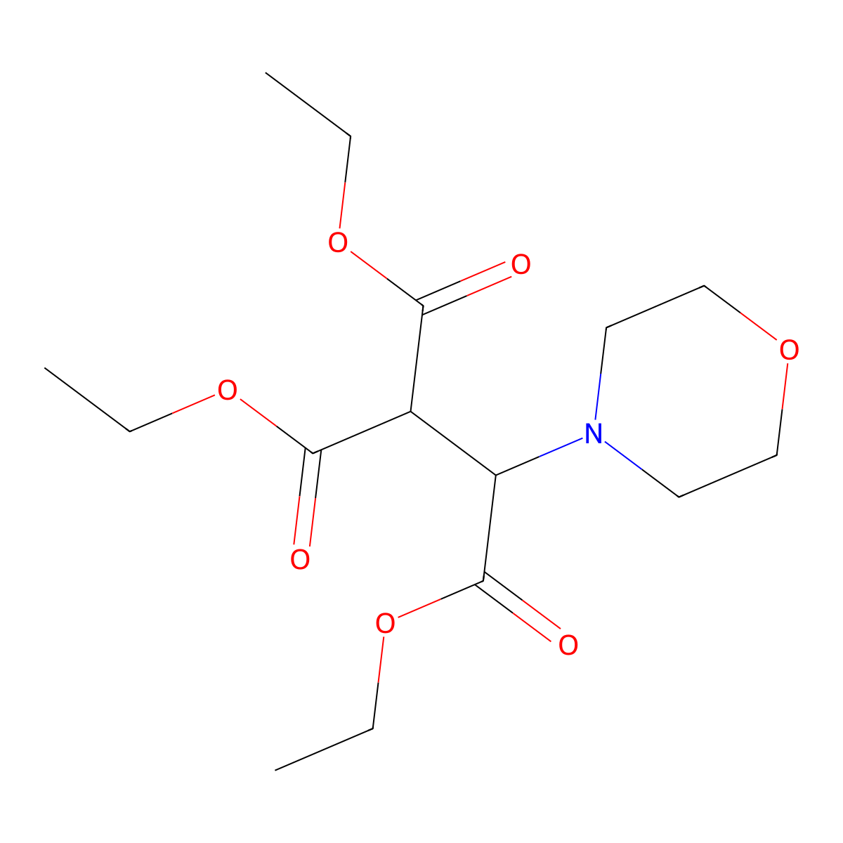 Triethyl 2-morpholino-1,1,2-ethanetricarboxylate molecular structure, CAS 478050-33-8