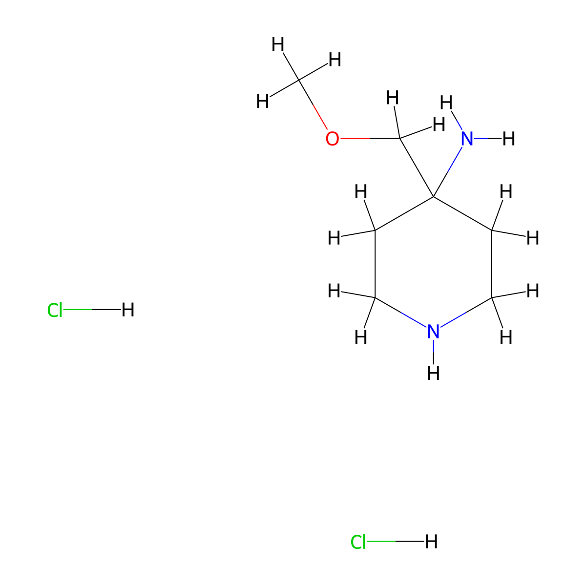 4-(Methoxymethyl)piperidin-4-aminedihydrochloride molecular structure, CAS 478059-30-2