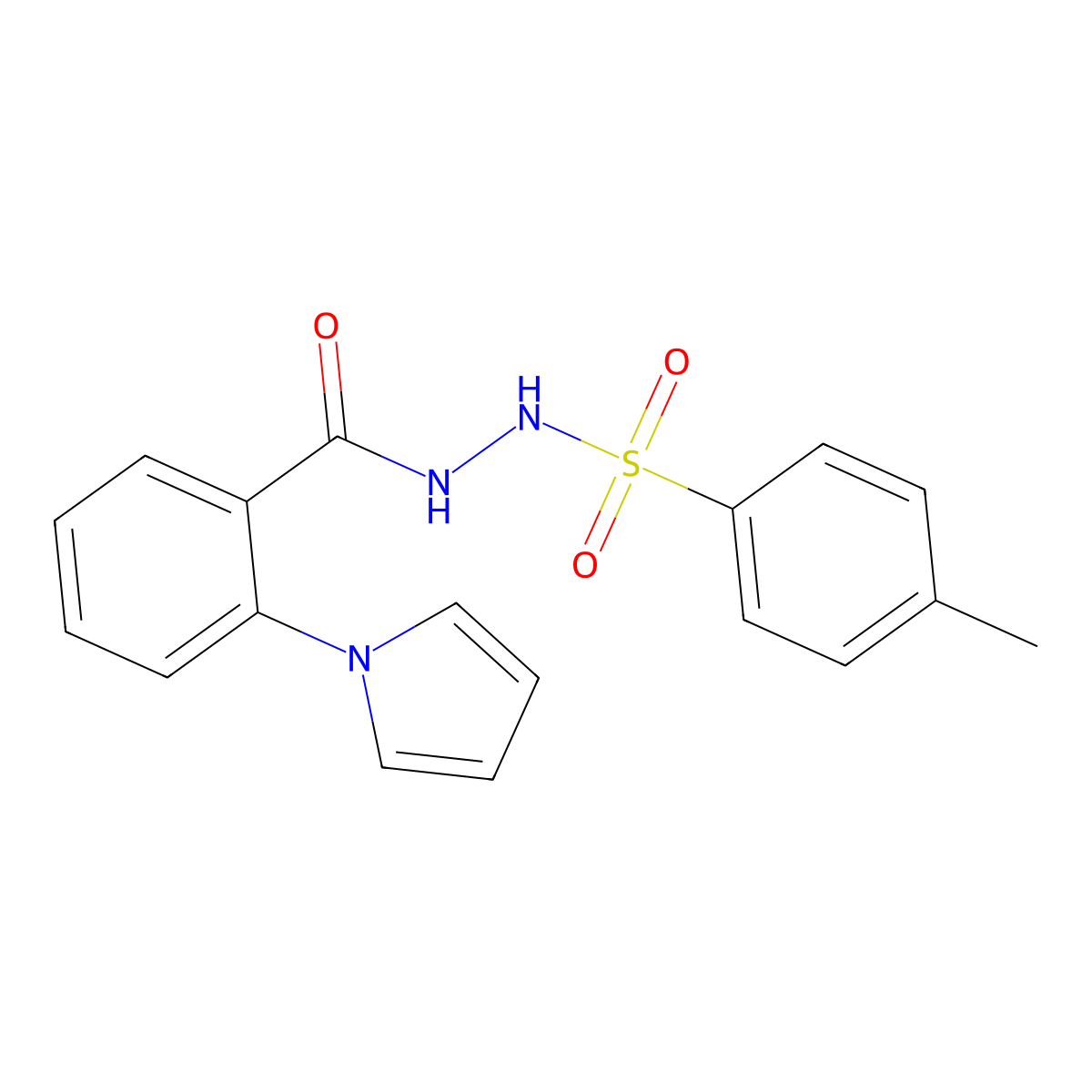 4-methyl-N'-[2-(1H-pyrrol-1-yl)benzoyl]benzenesulfonohydrazide molecular structure, CAS 478062-94-1