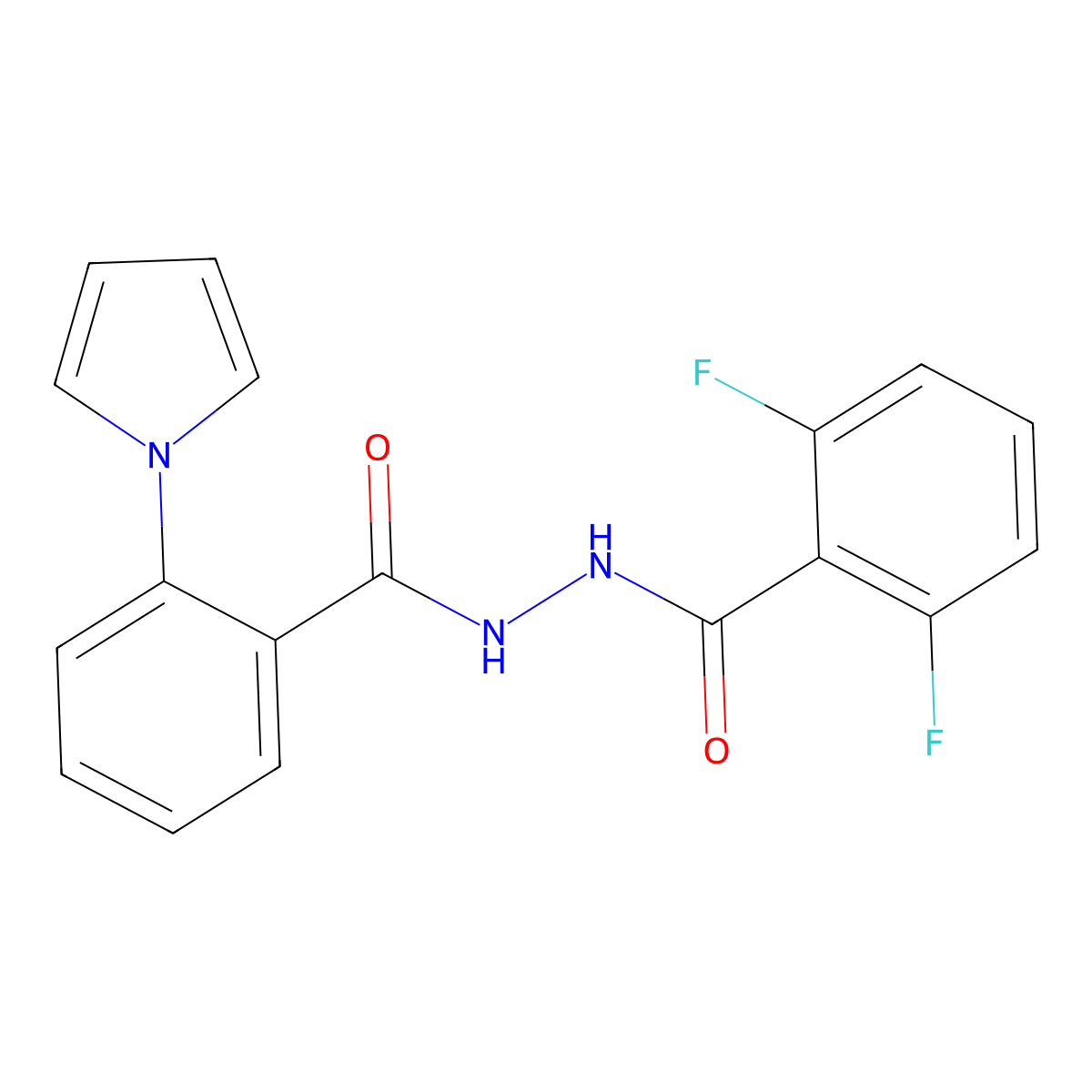 N'-(2,6-difluorobenzoyl)-2-(1H-pyrrol-1-yl)benzenecarbohydrazide molecular structure, CAS 478062-96-3