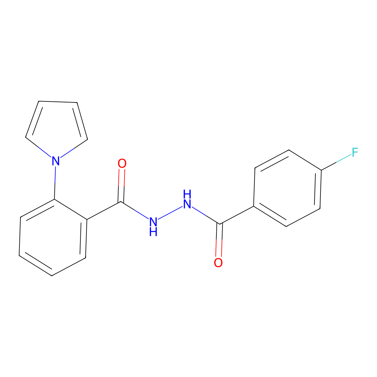 N'-(4-fluorobenzoyl)-2-(1H-pyrrol-1-yl)benzenecarbohydrazide molecular structure, CAS 478063-01-3