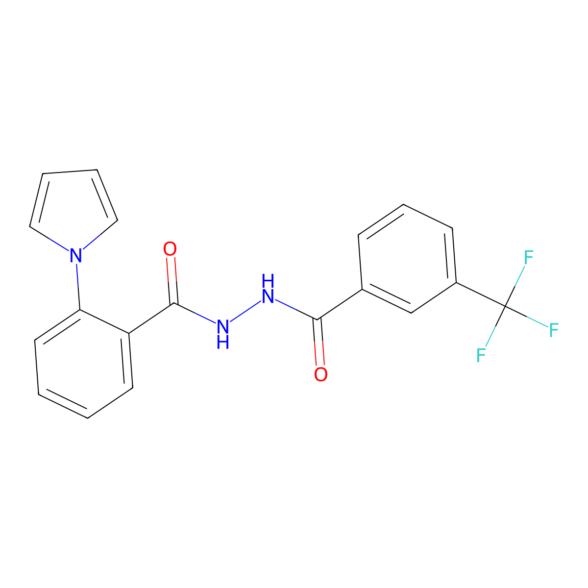 2-(1H-pyrrol-1-yl)-N'-[3-(trifluoromethyl)benzoyl]benzenecarbohydrazide molecular structure, CAS 478063-02-4