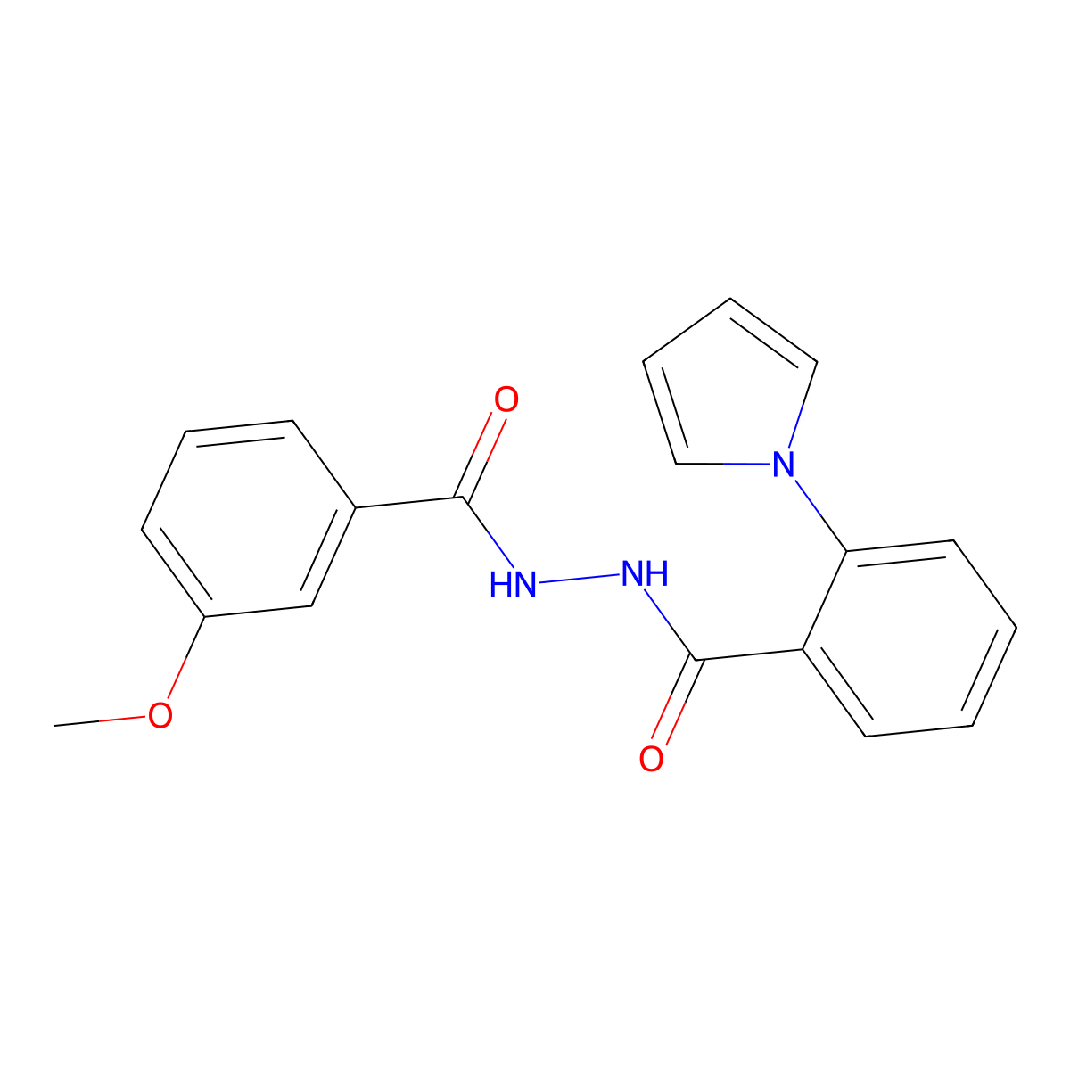 N'-(3-methoxybenzoyl)-2-(1H-pyrrol-1-yl)benzenecarbohydrazide molecular structure, CAS 478063-03-5