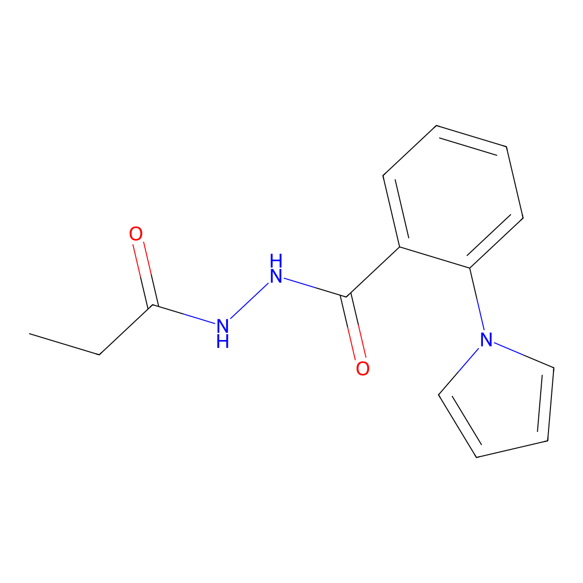 N'-propionyl-2-(1H-pyrrol-1-yl)benzenecarbohydrazide molecular structure, CAS 478063-07-9