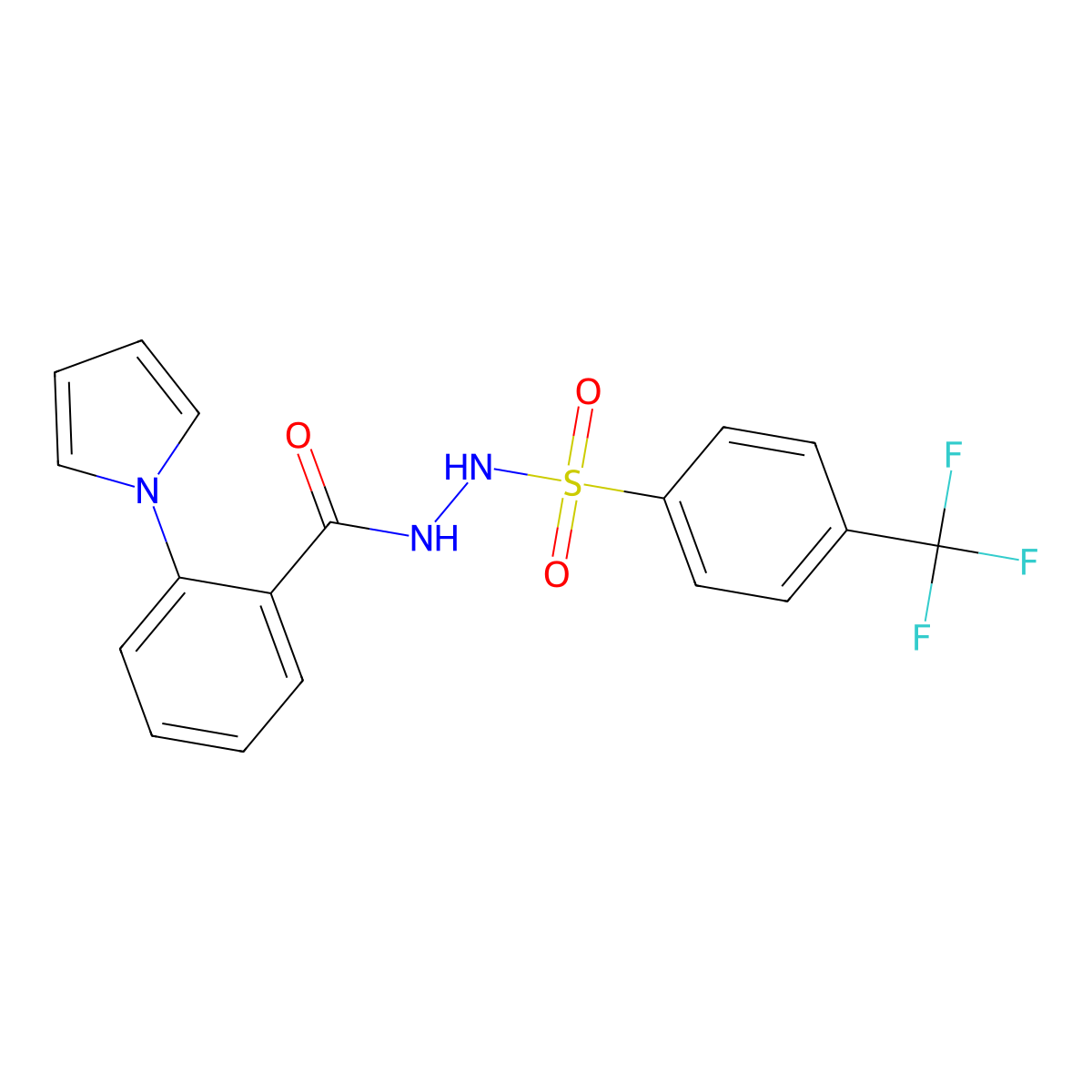 N'-[2-(1H-pyrrol-1-yl)benzoyl]-4-(trifluoromethyl)benzenesulfonohydrazide molecular structure, CAS 478063-17-1