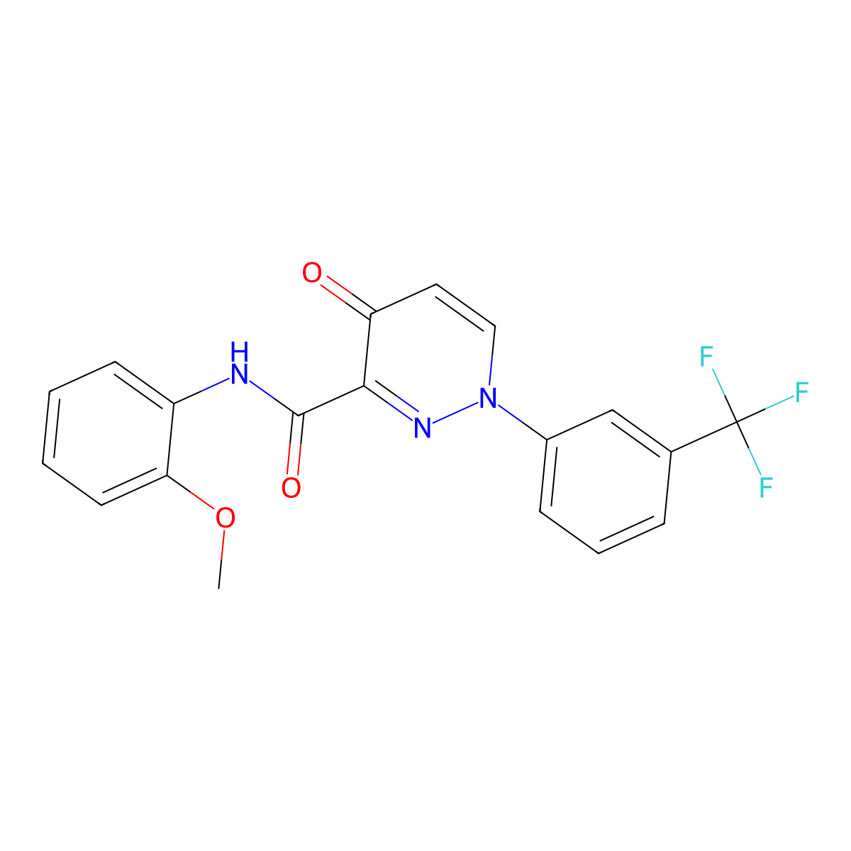 N-(2-methoxyphenyl)-4-oxo-1-[3-(trifluoromethyl)phenyl]-1,4-dihydro-3-pyridazinecarboxamide molecular structure, CAS 478063-27-3