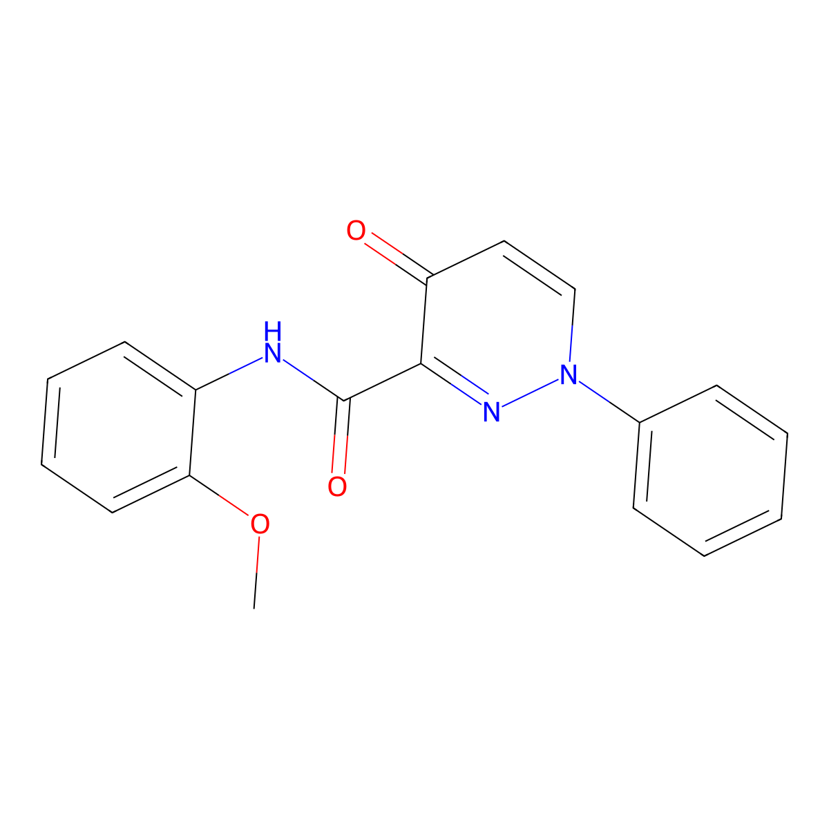 N-(2-methoxyphenyl)-4-oxo-1-phenyl-1,4-dihydropyridazine-3-carboxamide molecular structure, CAS 478063-28-4