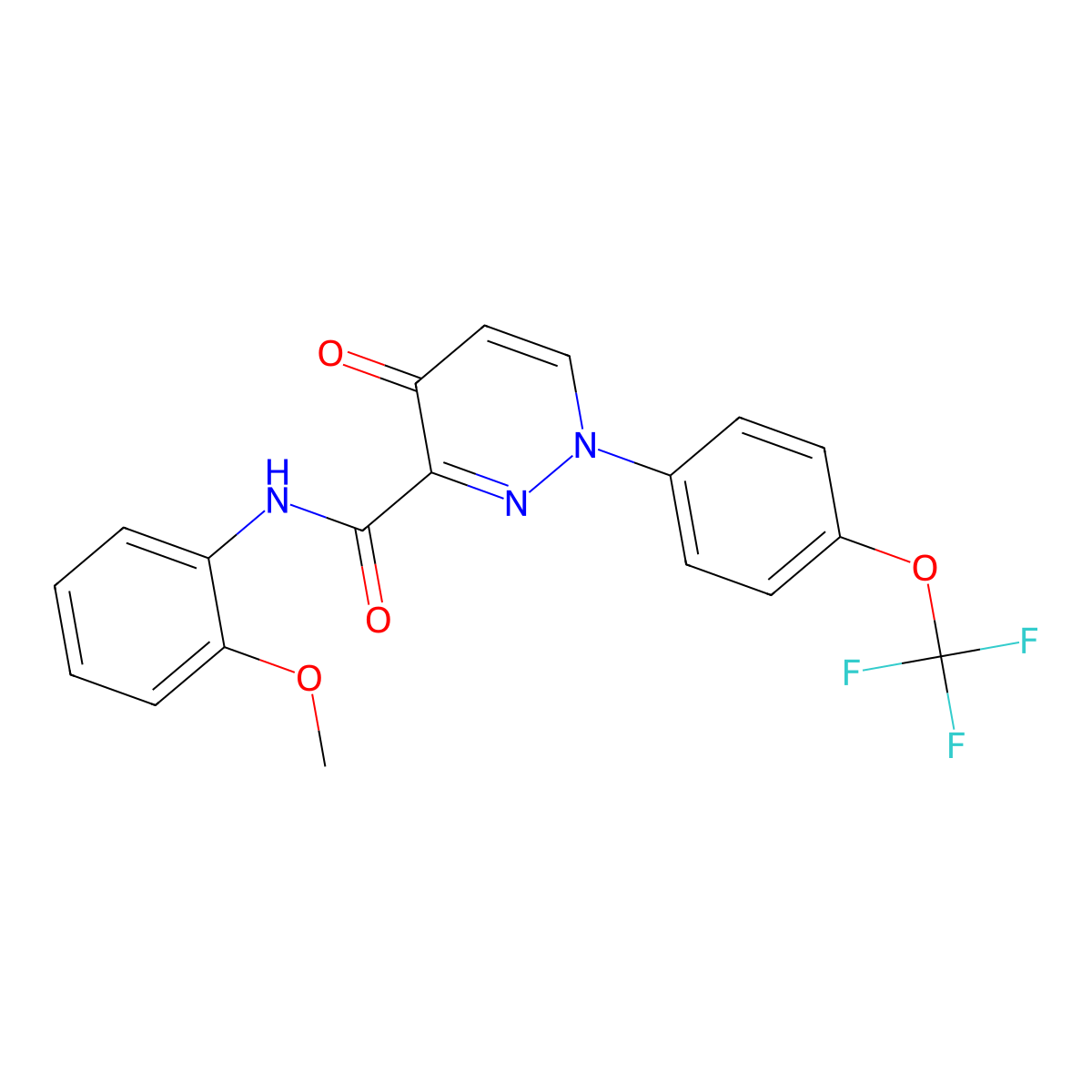 N-(2-methoxyphenyl)-4-oxo-1-[4-(trifluoromethoxy)phenyl]-1,4-dihydro-3-pyridazinecarboxamide molecular structure, CAS 478063-31-9