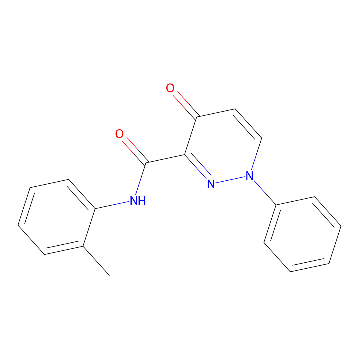 N-(2-methylphenyl)-4-oxo-1-phenyl-1,4-dihydropyridazine-3-carboxamide molecular structure, CAS 478063-36-4