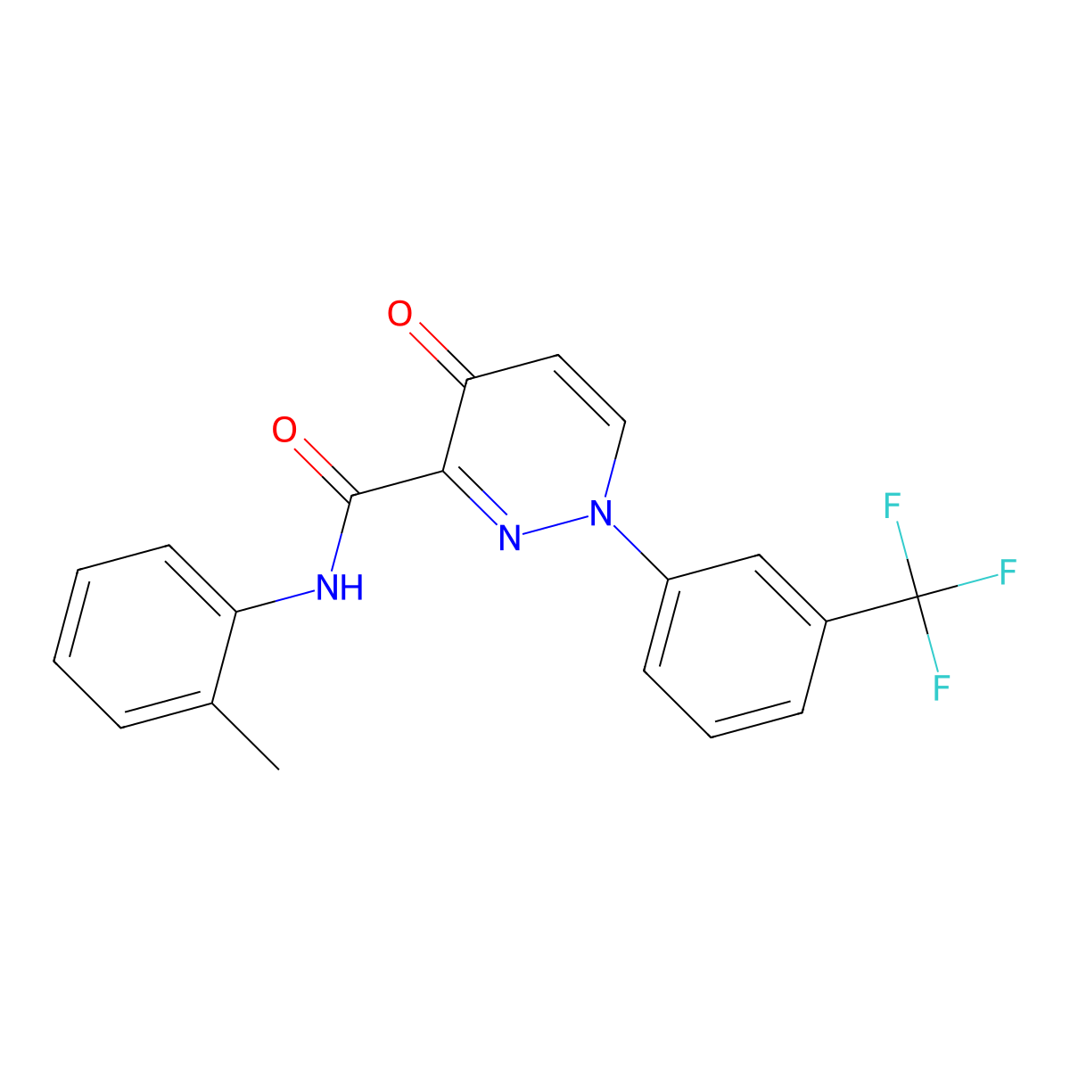 N-(2-methylphenyl)-4-oxo-1-[3-(trifluoromethyl)phenyl]-1,4-dihydro-3-pyridazinecarboxamide molecular structure, CAS 478063-39-7