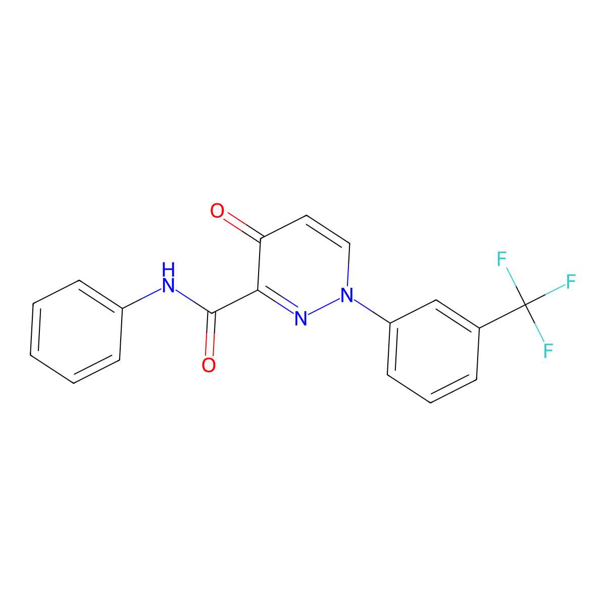 4-oxo-N-phenyl-1-[3-(trifluoromethyl)phenyl]-1,4-dihydro-3-pyridazinecarboxamide molecular structure, CAS 478063-41-1
