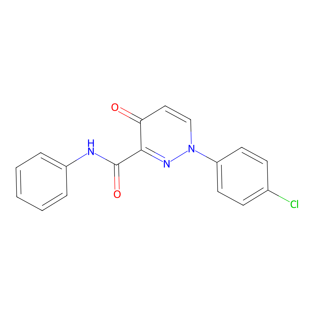 1-(4-chlorophenyl)-4-oxo-N-phenyl-1,4-dihydropyridazine-3-carboxamide molecular structure, CAS 478063-44-4