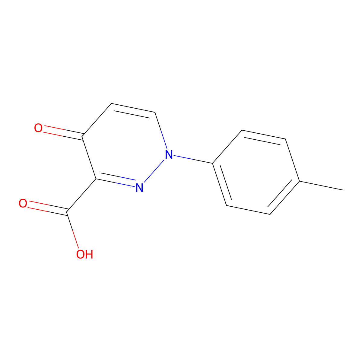 1-(4-Methylphenyl)-4-oxo-1,4-dihydropyridazine-3-carboxylic acid molecular structure, CAS 478063-57-9
