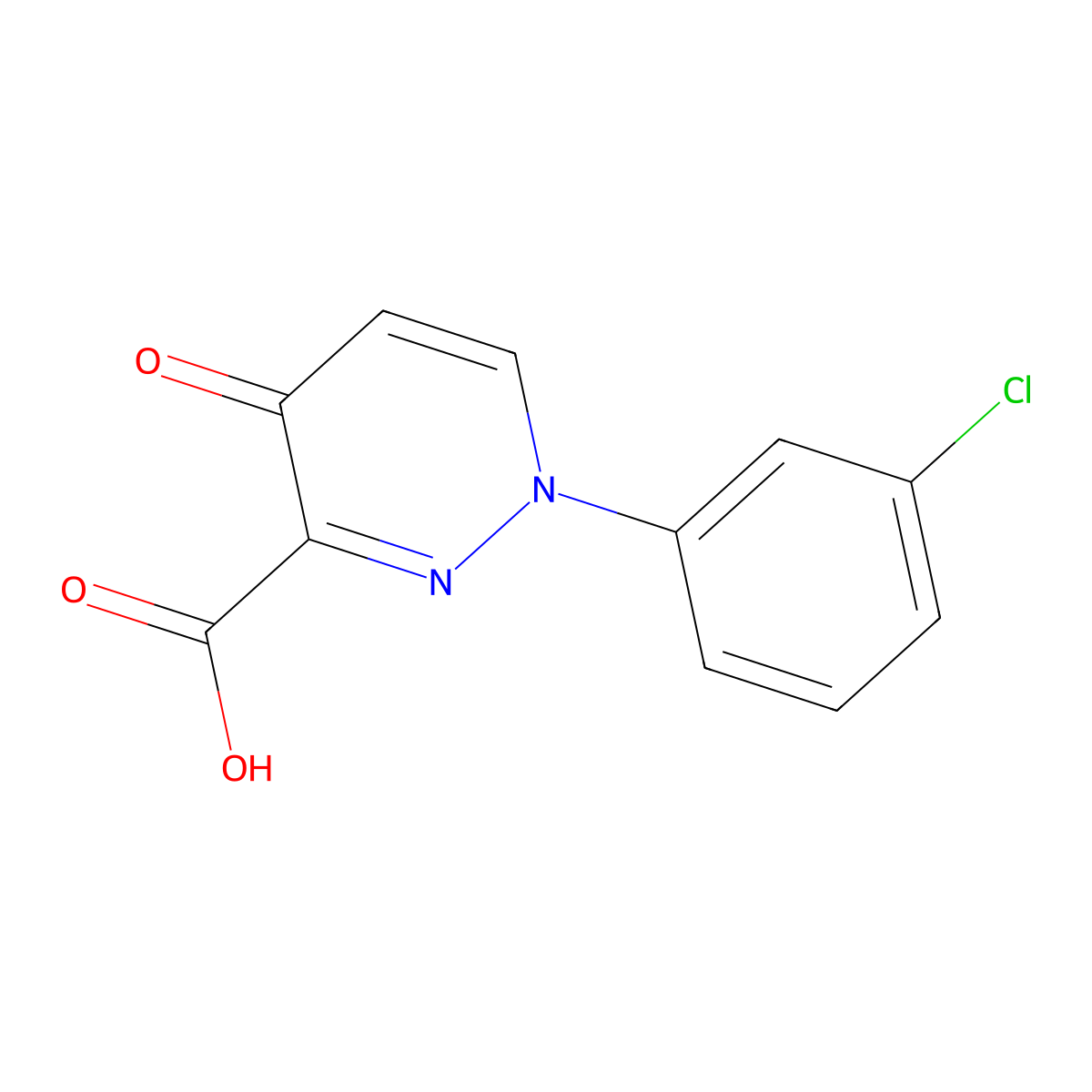 1-(3-Chlorophenyl)-4-oxo-1,4-dihydropyridazine-3-carboxylic acid molecular structure, CAS 478063-67-1