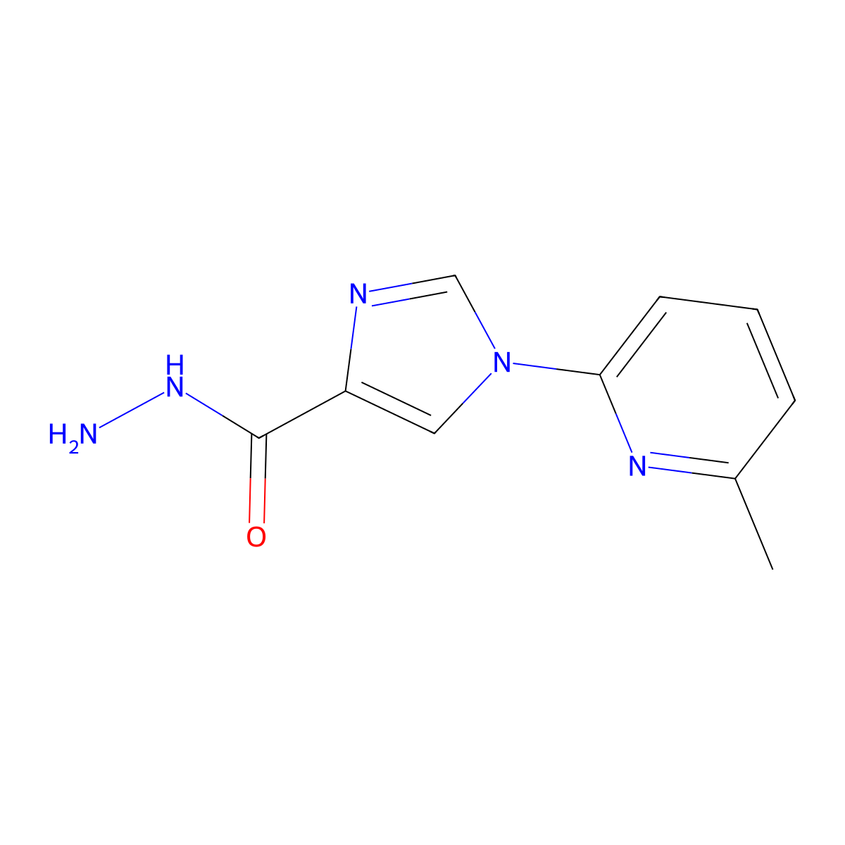 1-(6-methyl-2-pyridinyl)-1H-imidazole-4-carbohydrazide molecular structure, CAS 478063-72-8