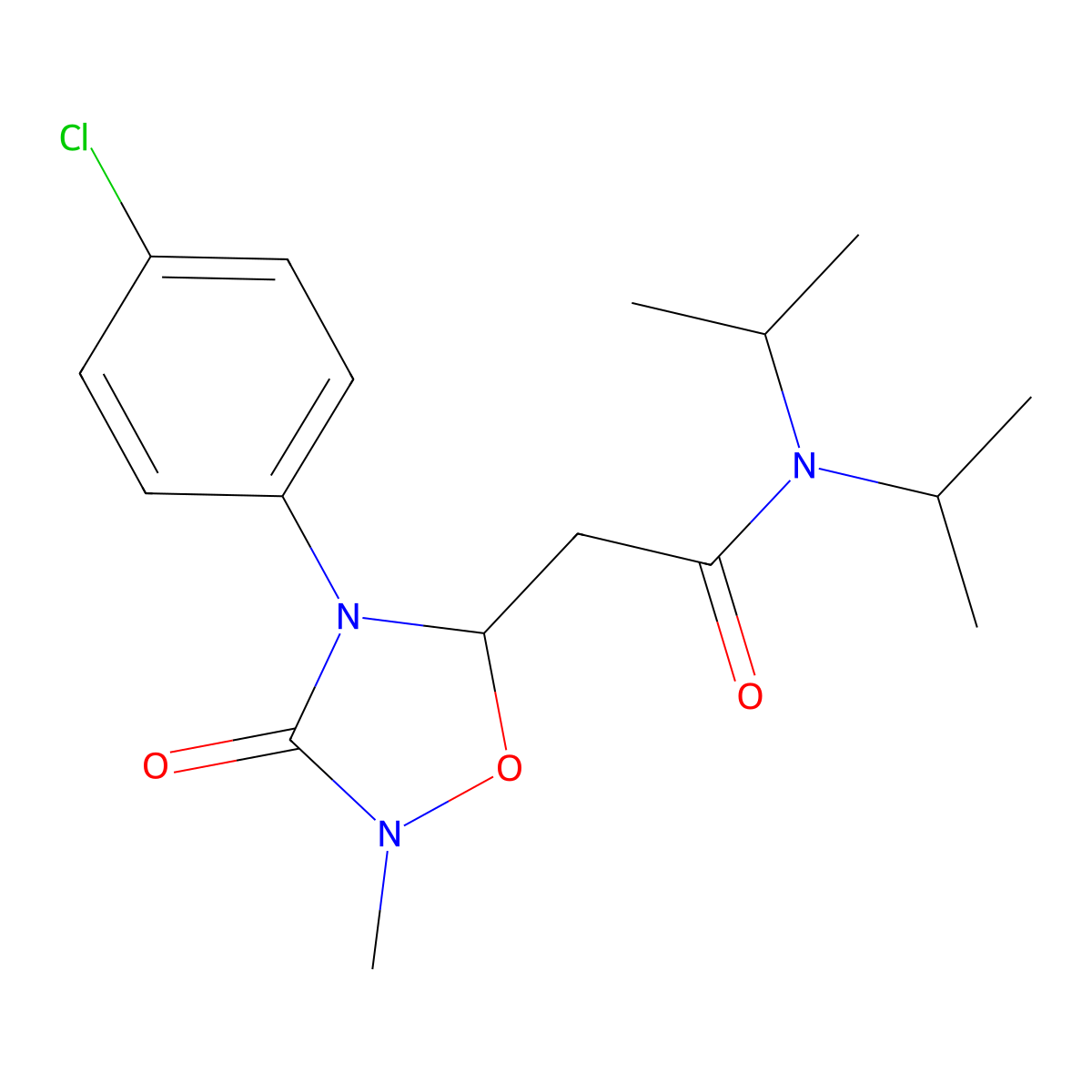 2-[4-(4-chlorophenyl)-2-methyl-3-oxo-1,2,4-oxadiazolan-5-yl]-N,N-diisopropylacetamide molecular structure, CAS 478063-82-0