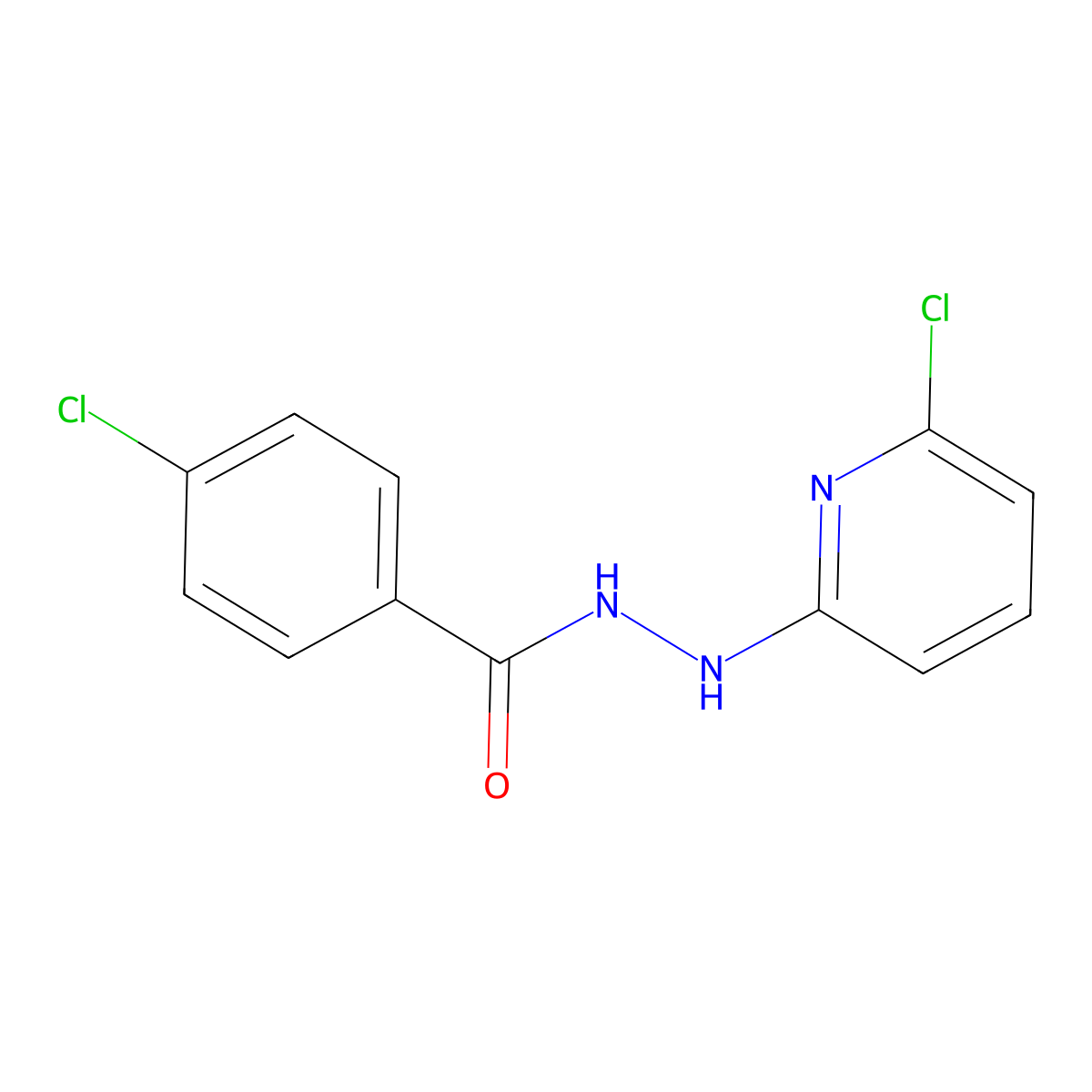 4-chloro-N'-(6-chloropyridin-2-yl)benzohydrazide molecular structure, CAS 478063-96-6