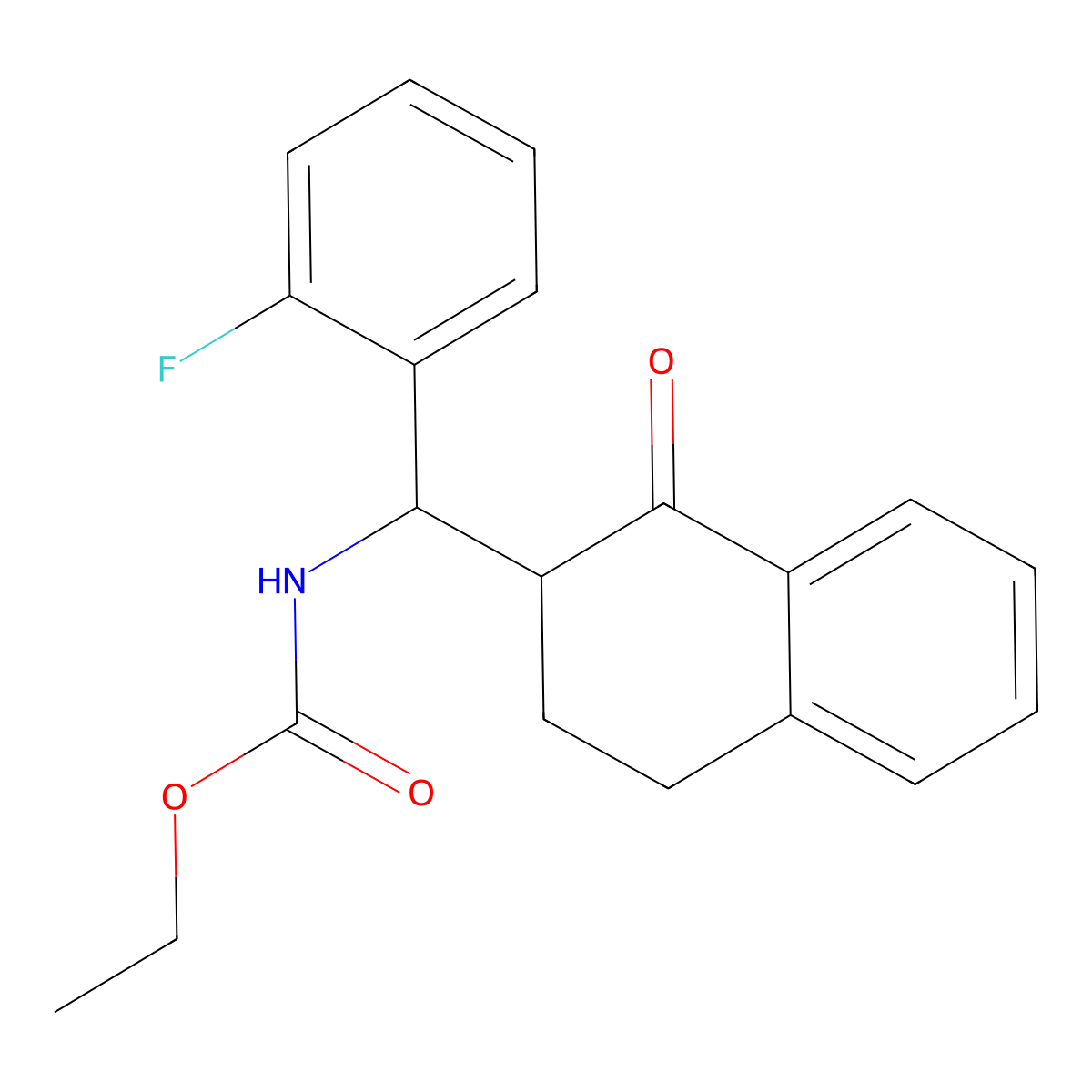 ethyl N-[(2-fluorophenyl)(1-oxo-1,2,3,4-tetrahydro-2-naphthalenyl)methyl]carbamate molecular structure, CAS 478063-97-7