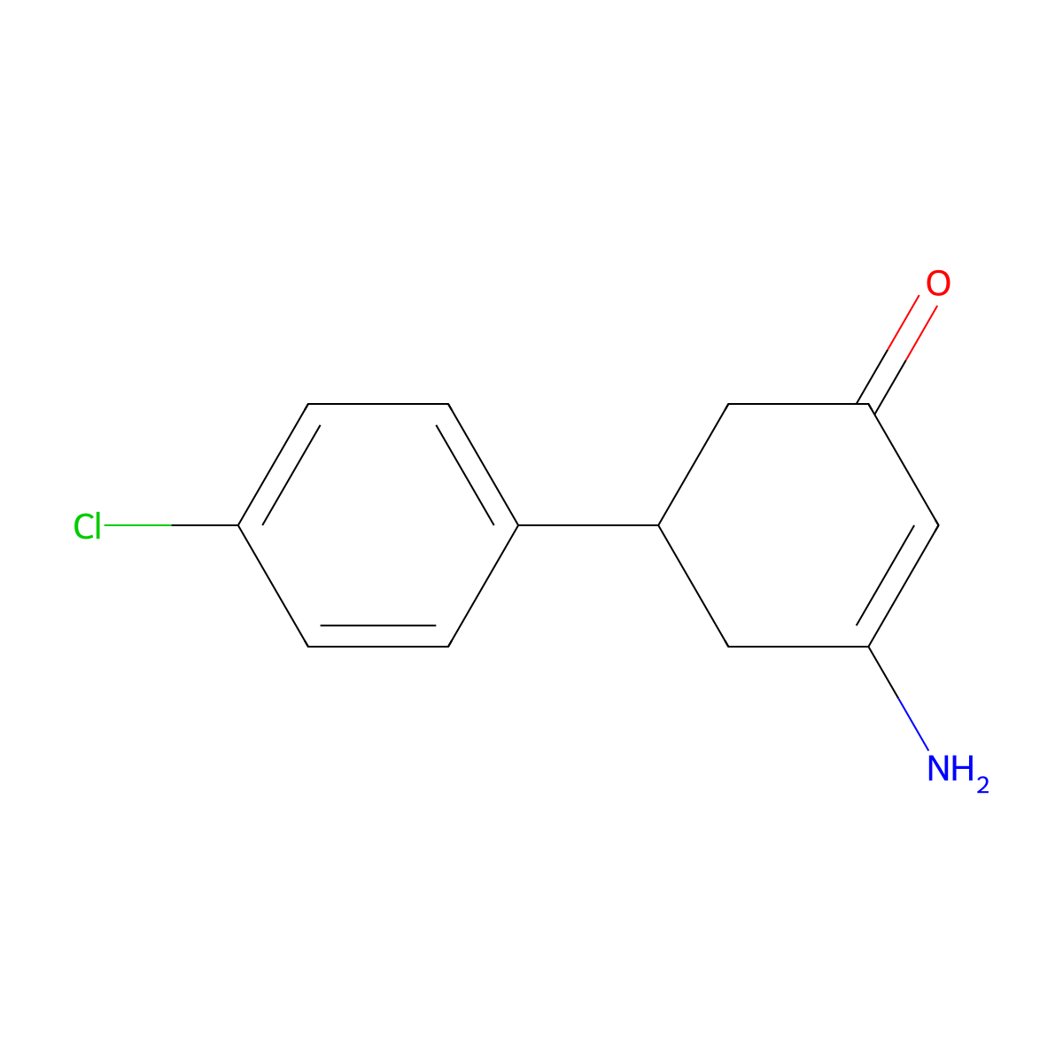 3-Amino-5-(4-chlorophenyl)cyclohex-2-en-1-one molecular structure, CAS 478064-04-9