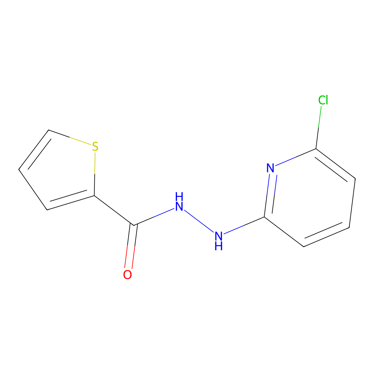 N'-(6-chloropyridin-2-yl)thiophene-2-carbohydrazide molecular structure, CAS 478064-09-4