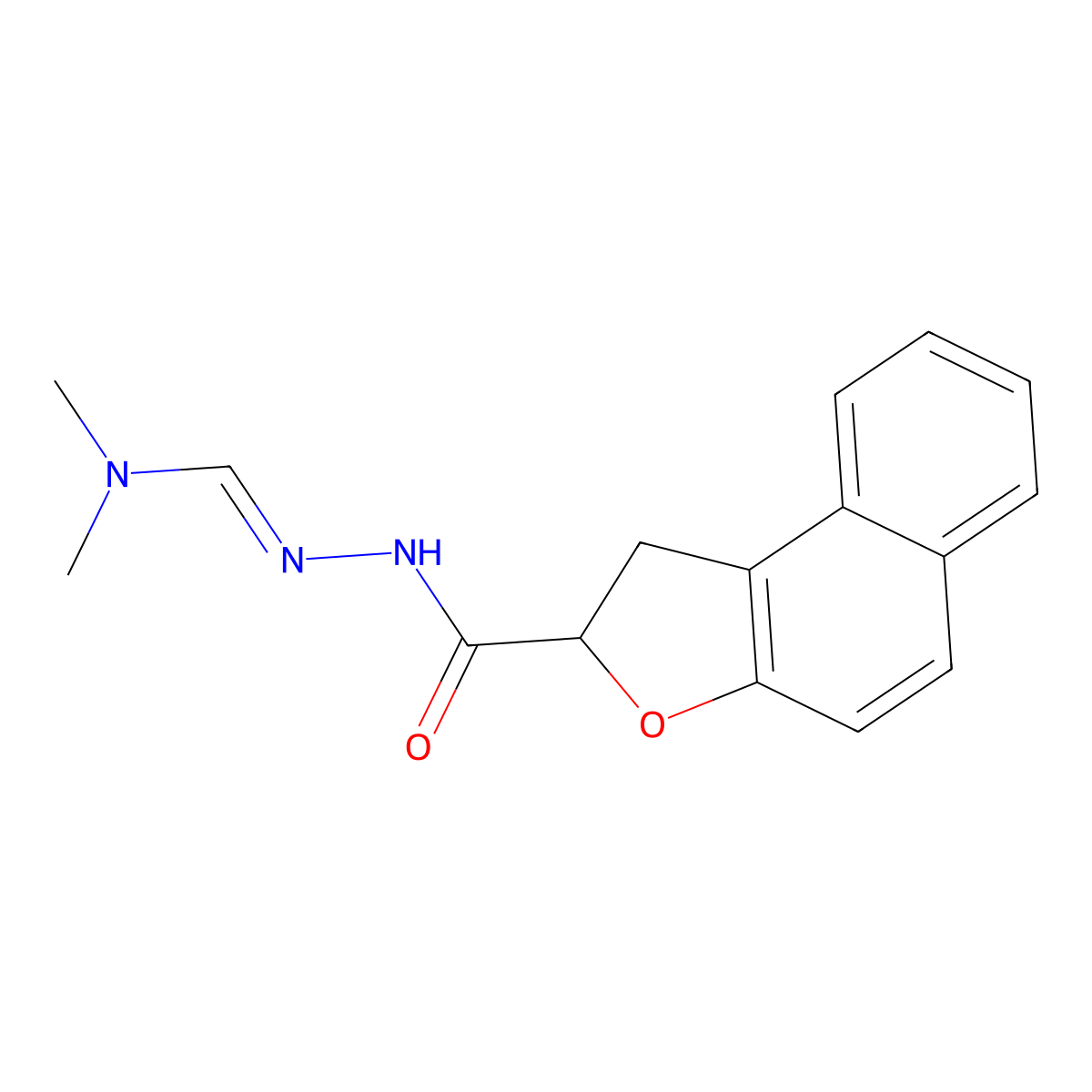 N'-(1,2-dihydronaphtho[2,1-b]furan-2-ylcarbonyl)-N,N-dimethylhydrazonoformamide molecular structure, CAS 478064-24-3