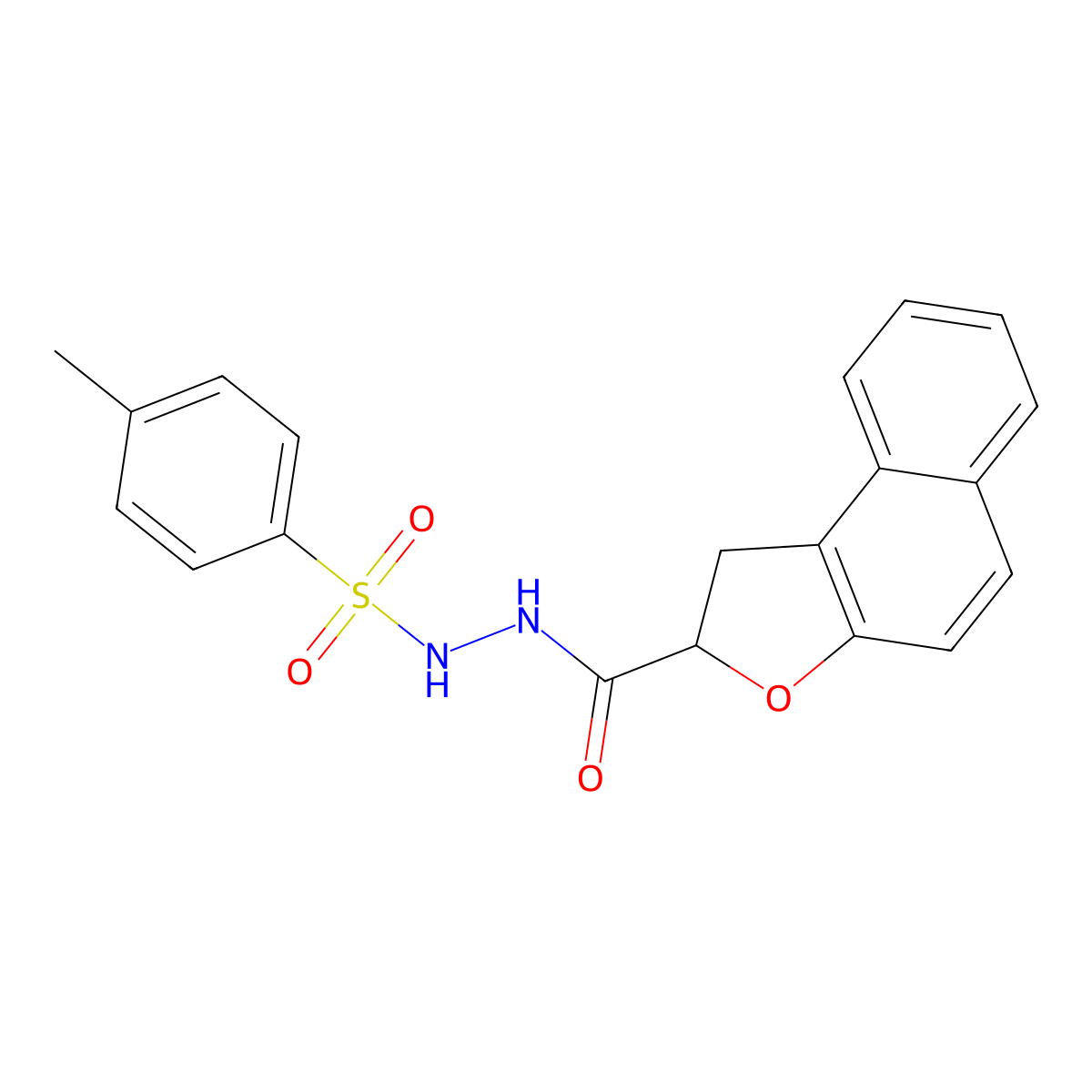 N'-(1,2-dihydronaphtho[2,1-b]furan-2-ylcarbonyl)-4-methylbenzenesulfonohydrazide molecular structure, CAS 478064-25-4
