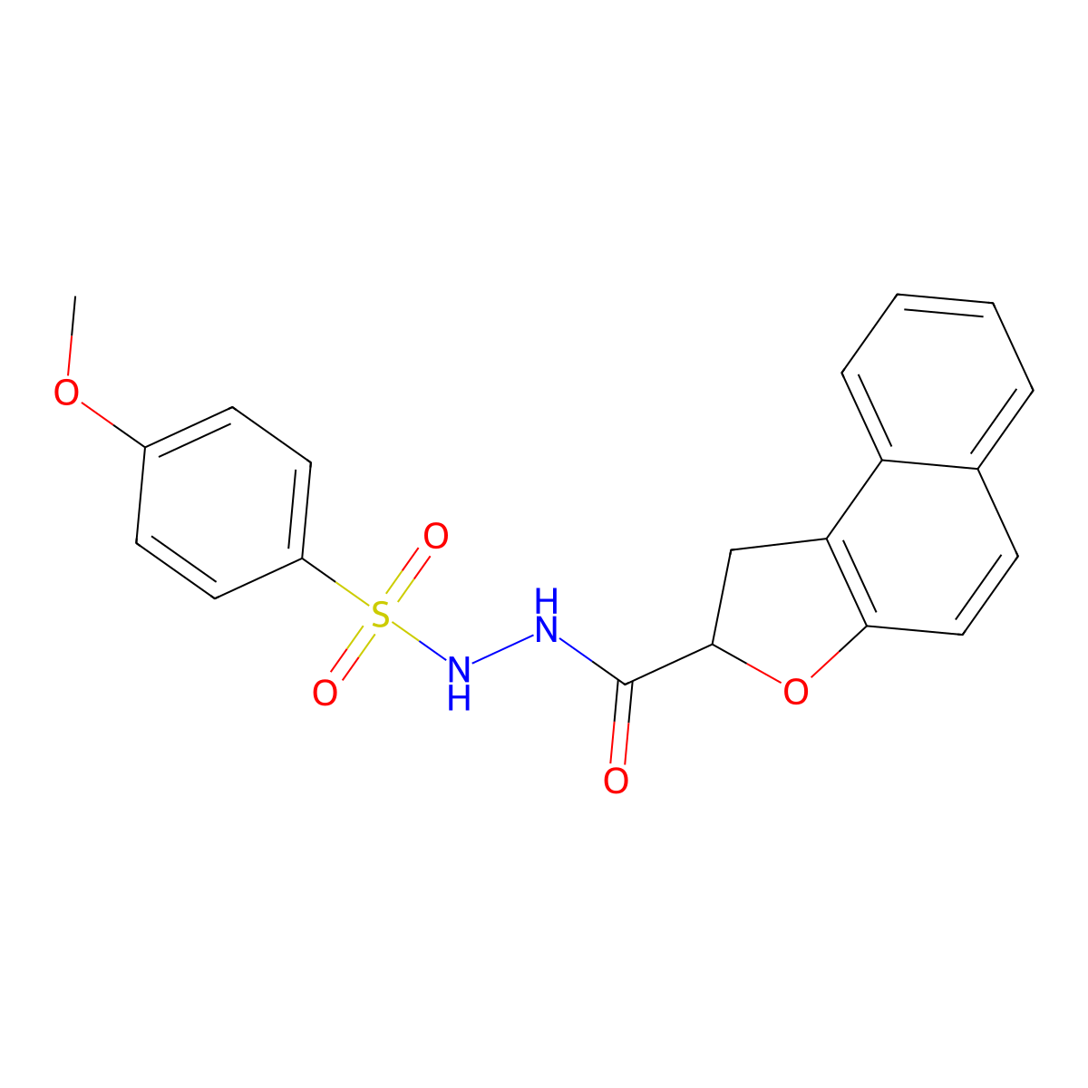 N'-(1,2-dihydronaphtho[2,1-b]furan-2-ylcarbonyl)-4-methoxybenzenesulfonohydrazide molecular structure, CAS 478064-27-6