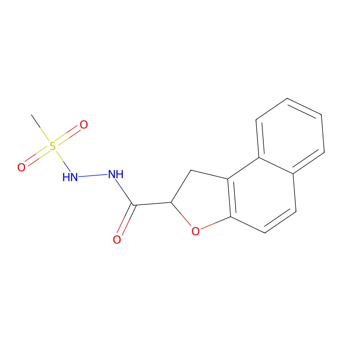 N'-(1,2-dihydronaphtho[2,1-b]furan-2-ylcarbonyl)methanesulfonohydrazide molecular structure, CAS 478064-29-8