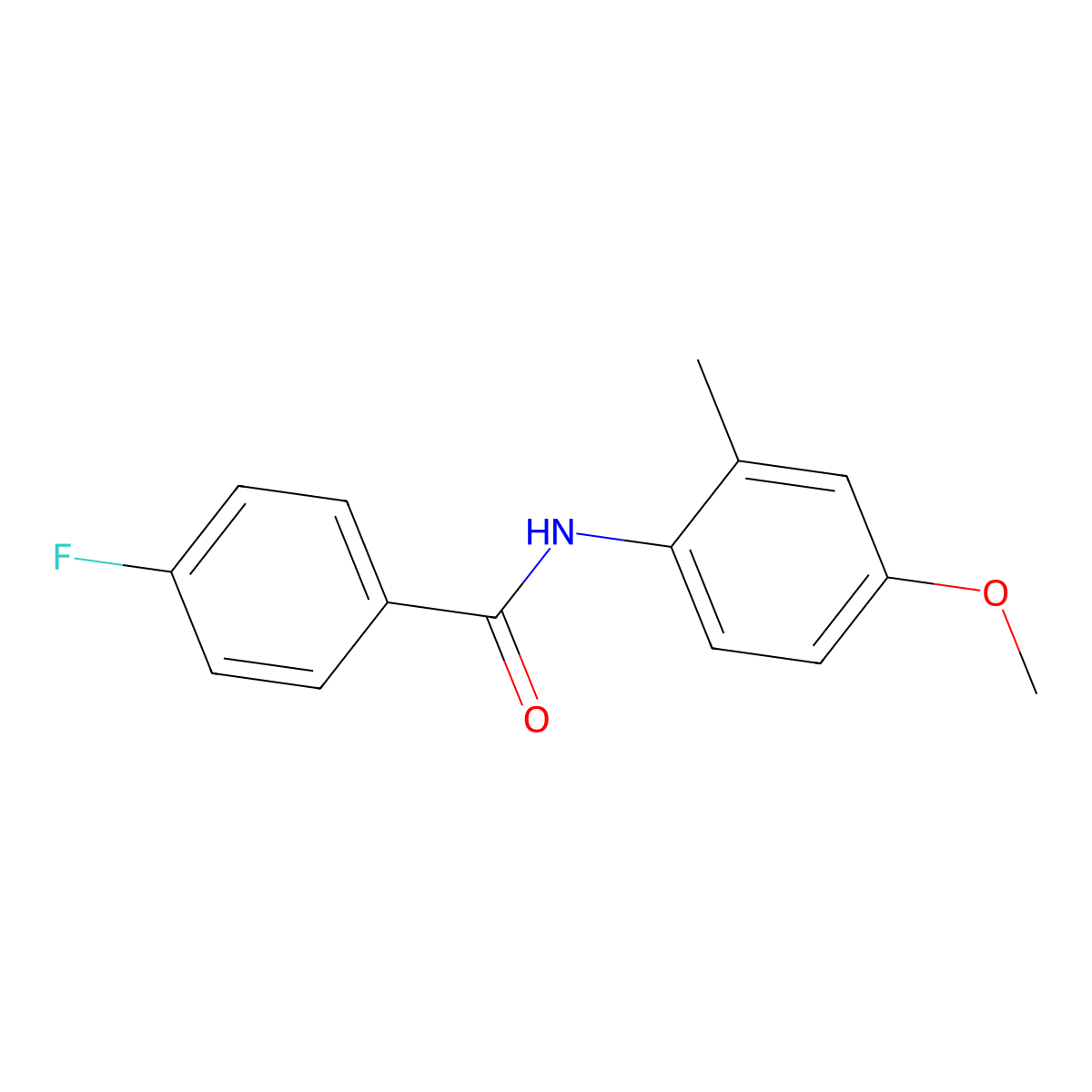 4-fluoro-N-(4-methoxy-2-methylphenyl)benzamide molecular structure, CAS 478064-39-0