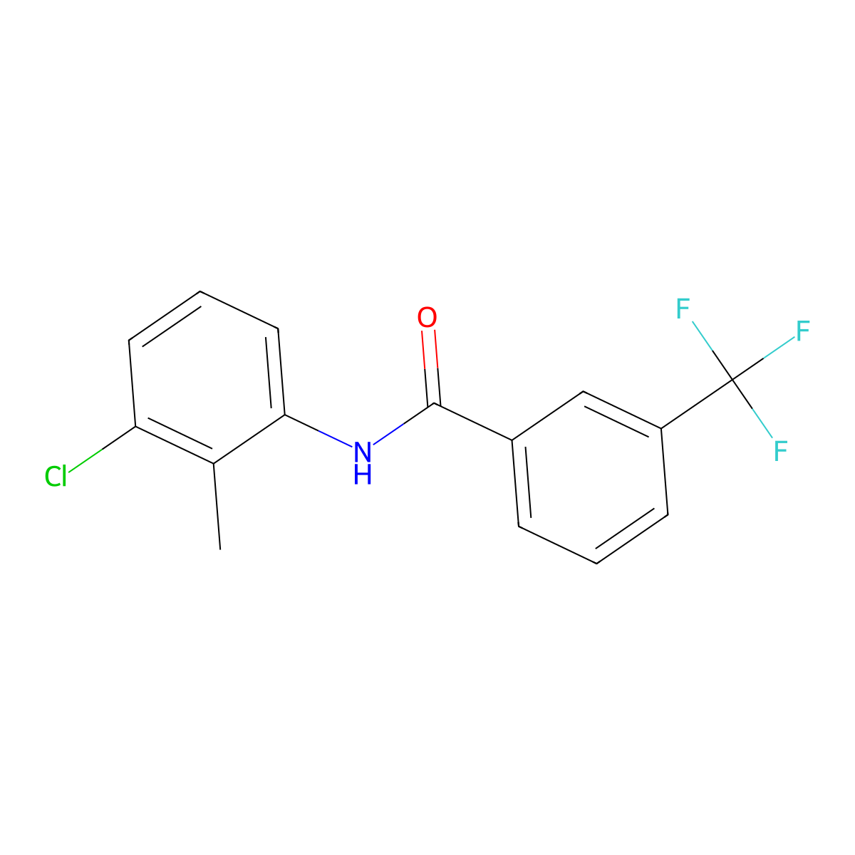 N-(3-chloro-2-methylphenyl)-3-(trifluoromethyl)benzamide molecular structure, CAS 478064-47-0