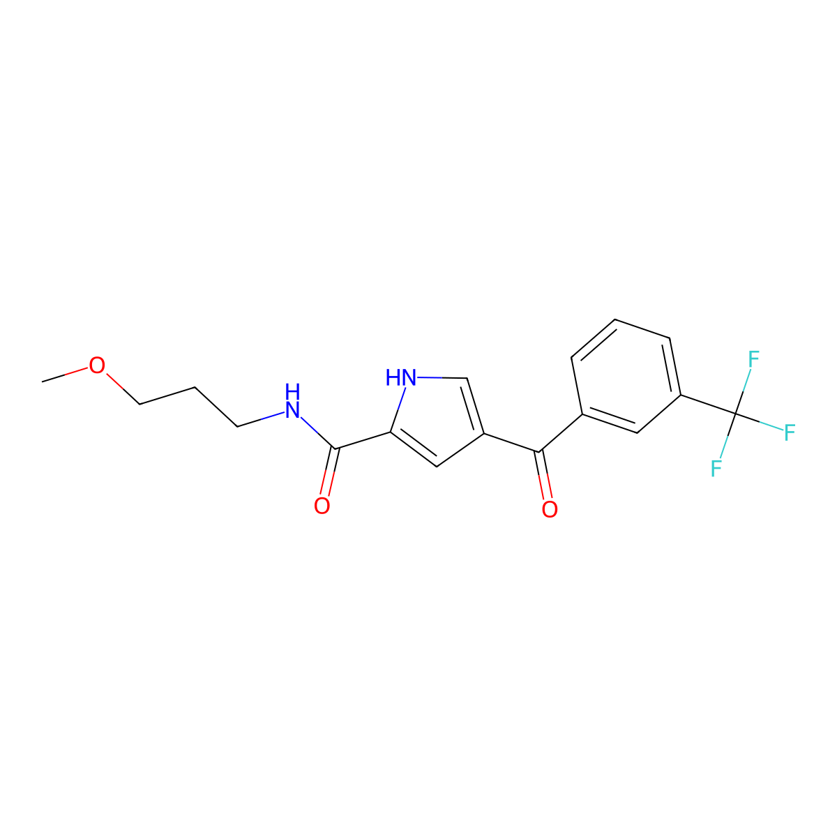 N-(3-methoxypropyl)-4-[3-(trifluoromethyl)benzoyl]-1H-pyrrole-2-carboxamide molecular structure, CAS 478064-59-4