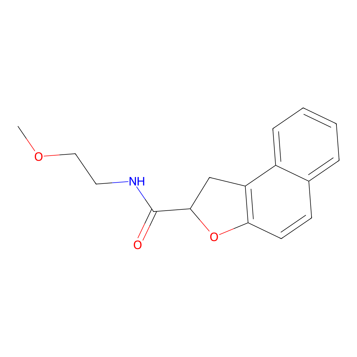 N-(2-methoxyethyl)-1,2-dihydronaphtho[2,1-b]furan-2-carboxamide molecular structure, CAS 478064-63-0