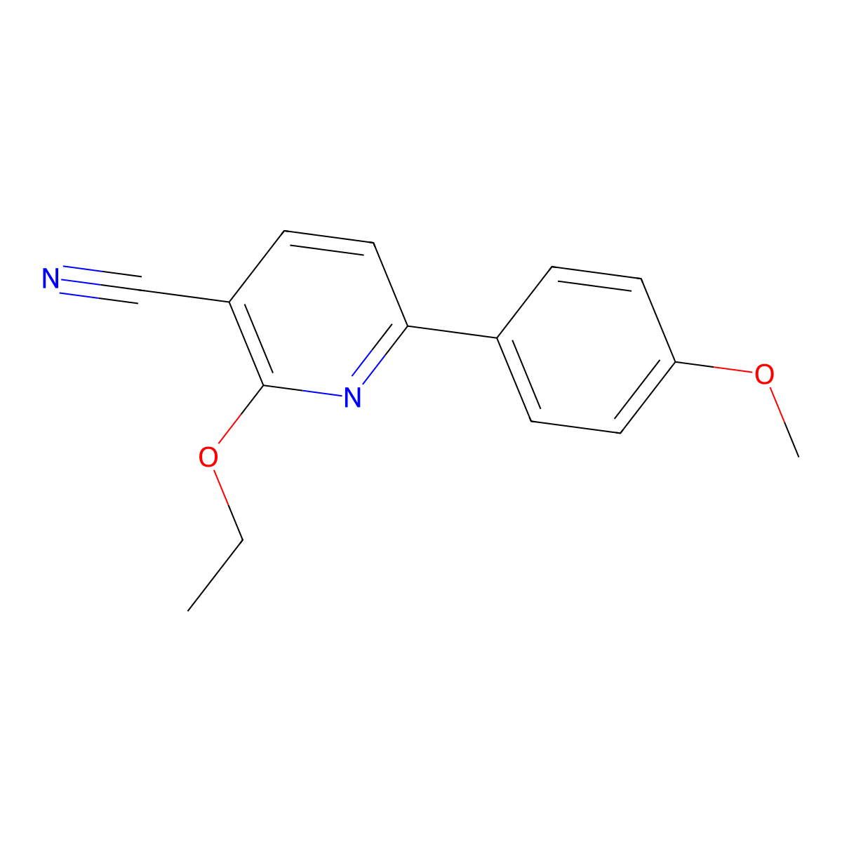 2-Ethoxy-6-(4-methoxyphenyl)pyridine-3-carbonitrile molecular structure, CAS 478064-67-4