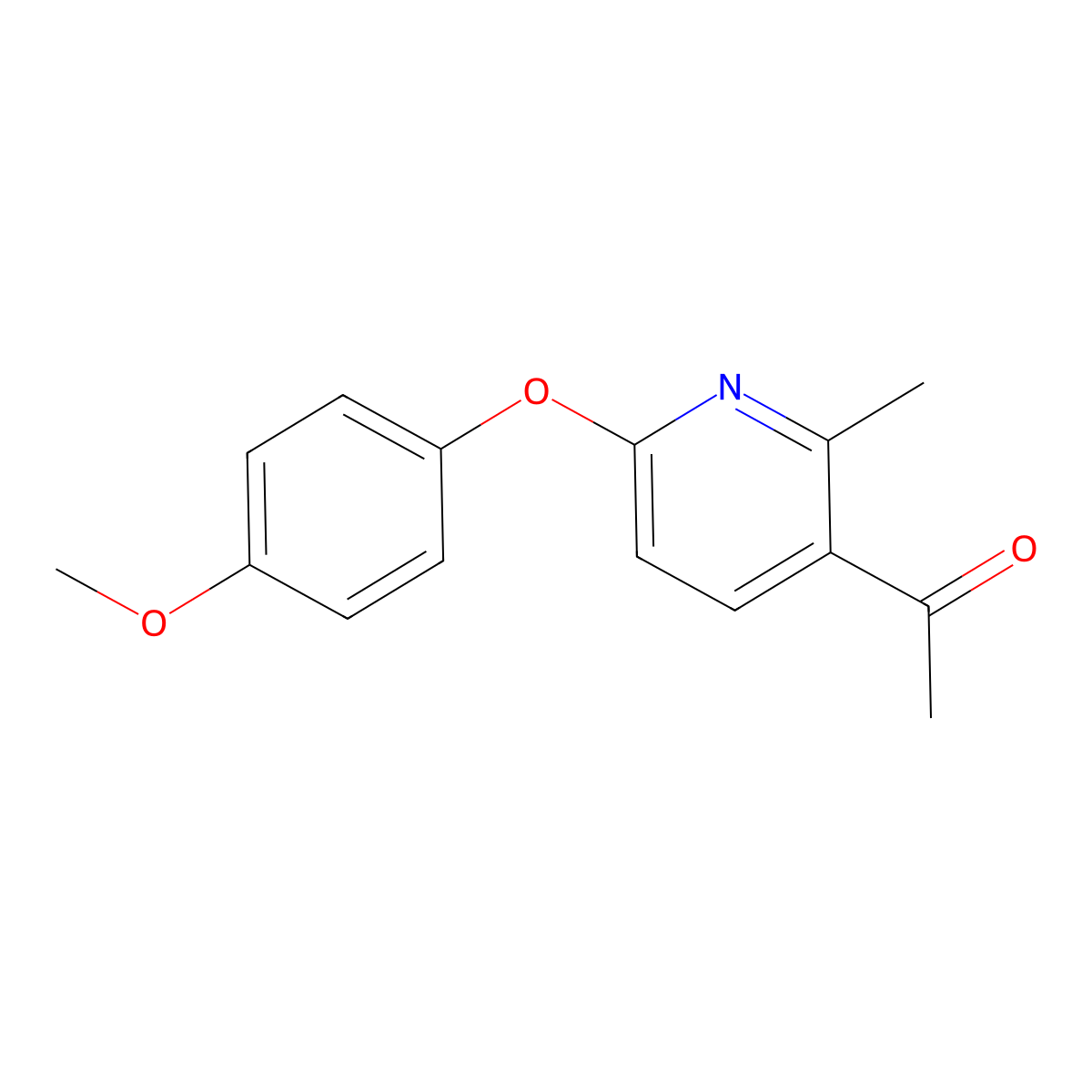 1-[6-(4-Methoxyphenoxy)-2-methyl-3-pyridinyl]-1-ethanone molecular structure, CAS 478064-80-1