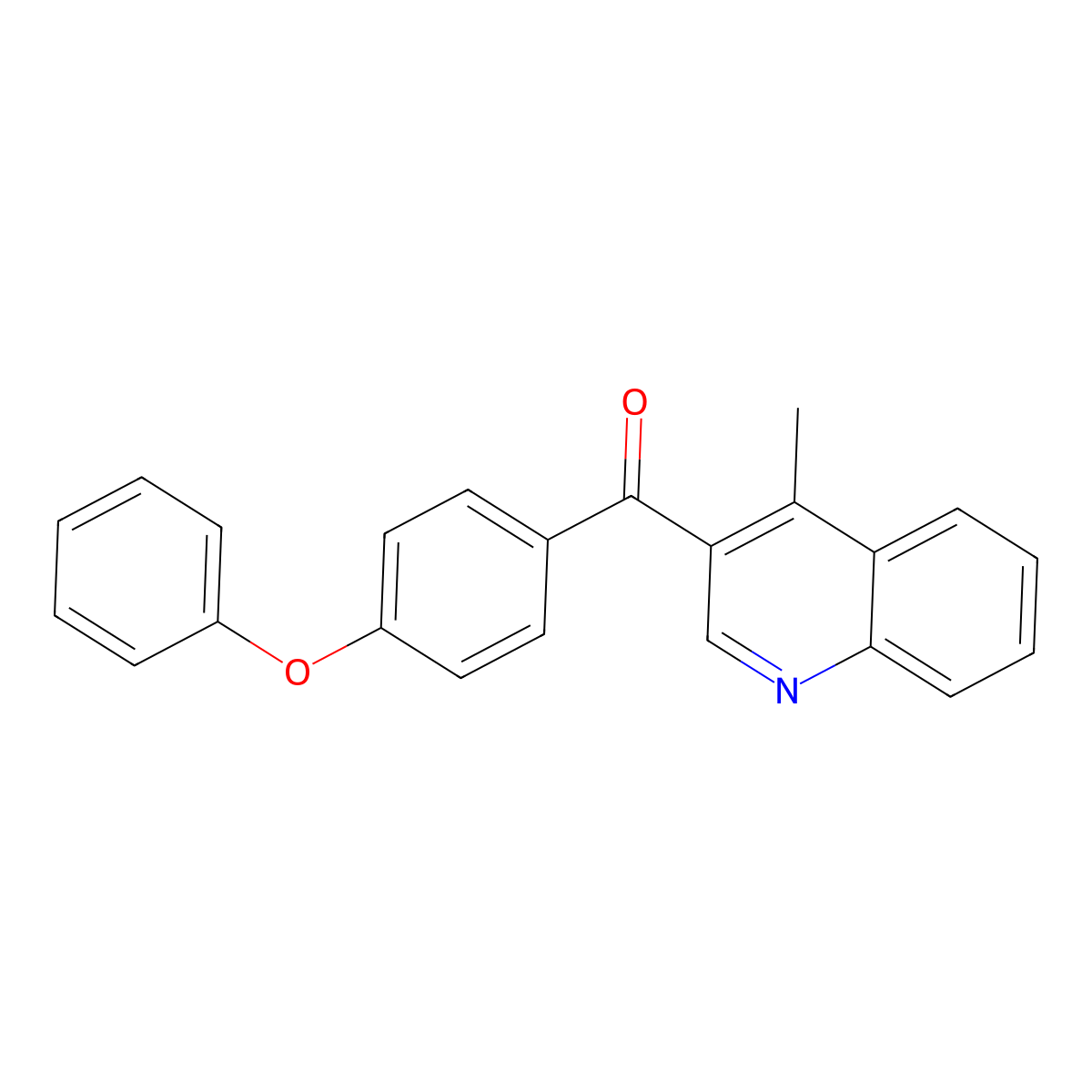 (4-Methyl-3-quinolinyl)(4-phenoxyphenyl)methanone molecular structure, CAS 478064-88-9