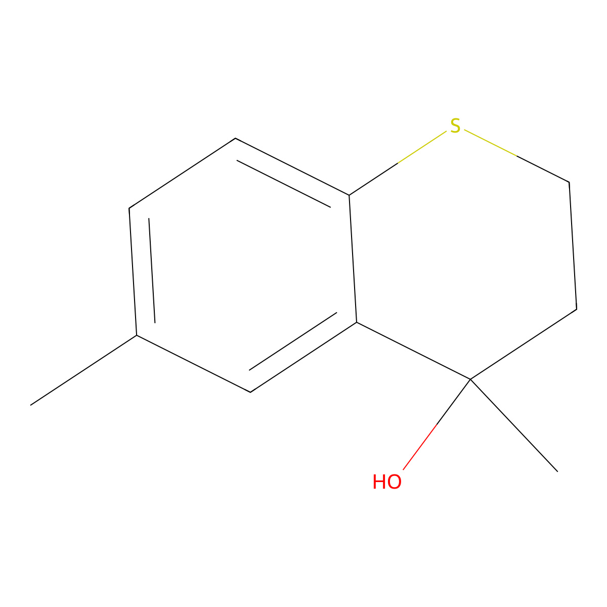 4,6-Dimethyl-4-thiochromanol molecular structure, CAS 478065-01-9
