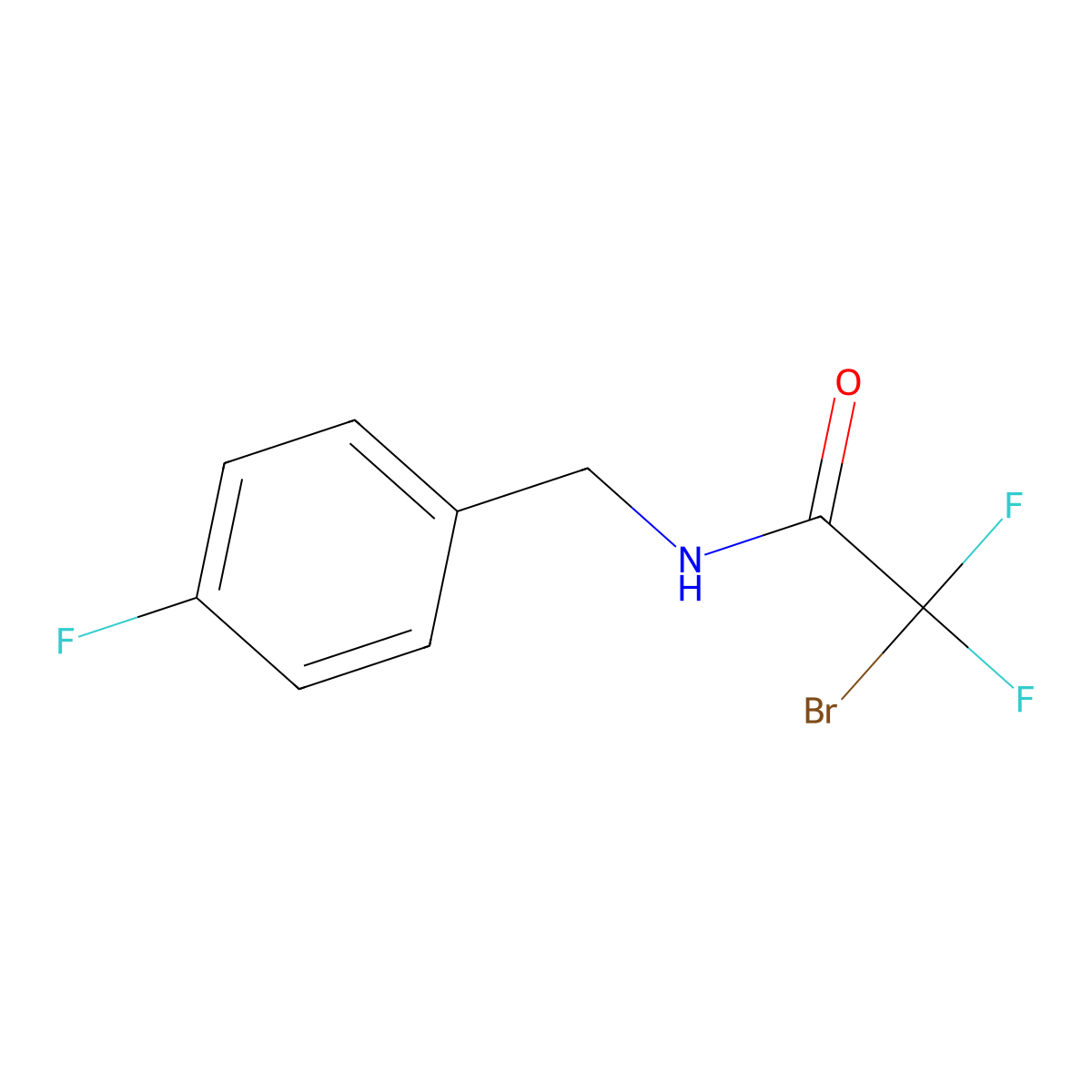 2-bromo-2,2-difluoro-N-[(4-fluorophenyl)methyl]acetamide molecular structure, CAS 478065-03-1