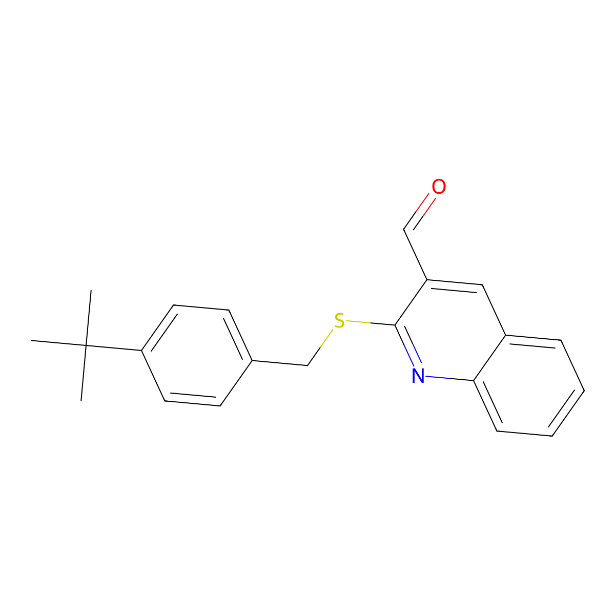2-{[4-(Tert-butyl)benzyl]sulfanyl}-3-quinolinecarbaldehyde molecular structure, CAS 478065-52-0